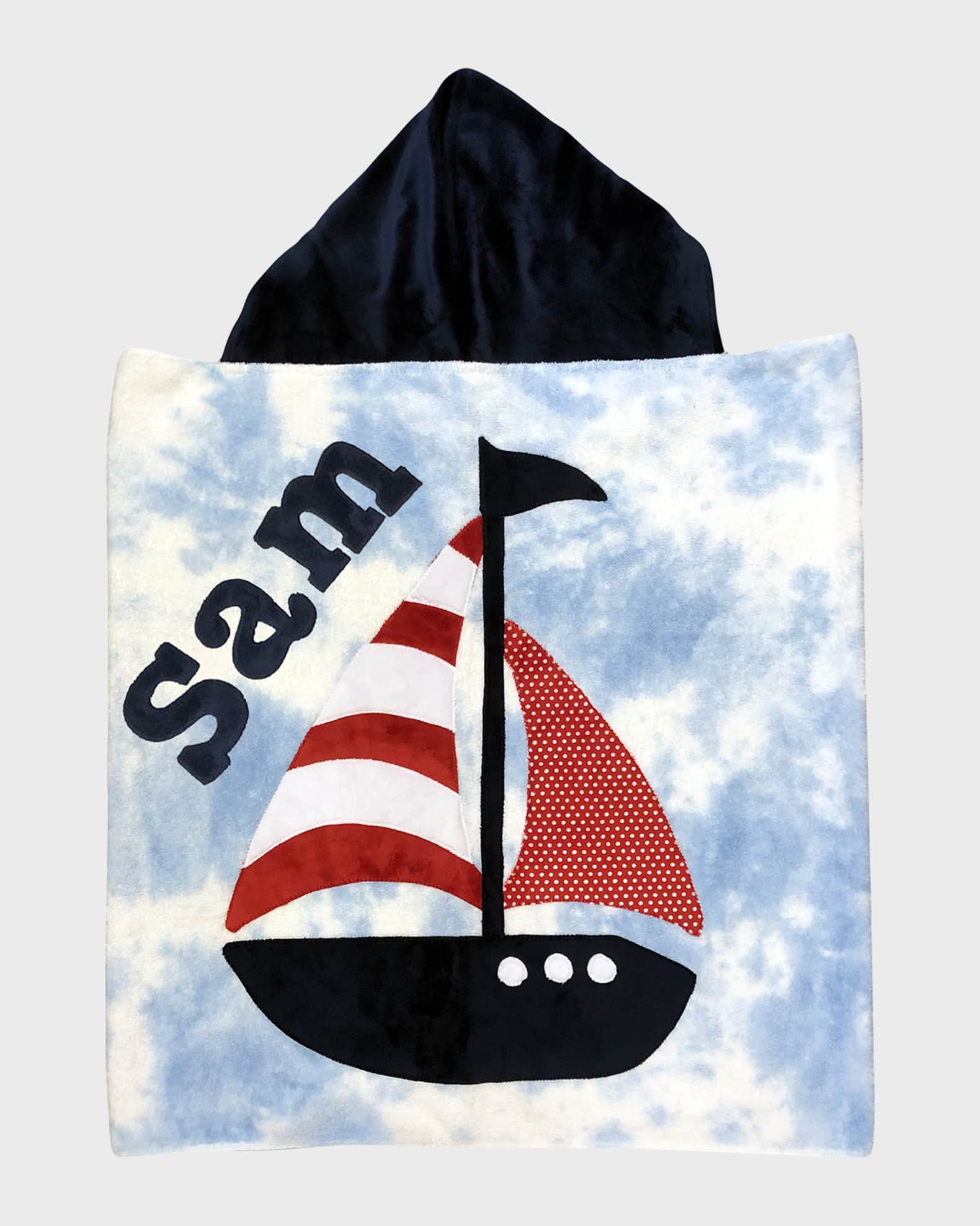 Boogie Baby Boy's Sail Away Towel, Personalized