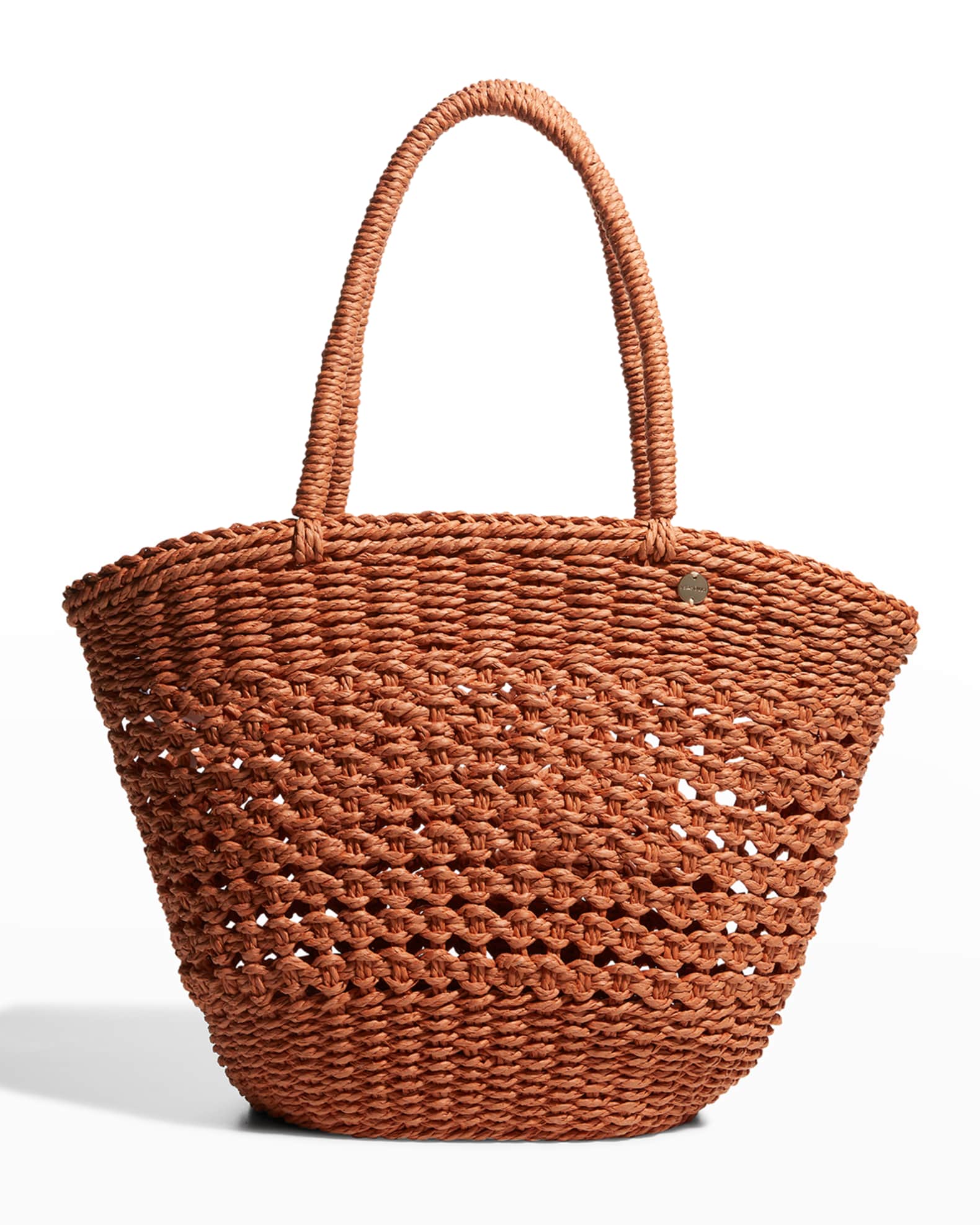 Seafolly Woven Basket Beach Tote Bag | Neiman Marcus