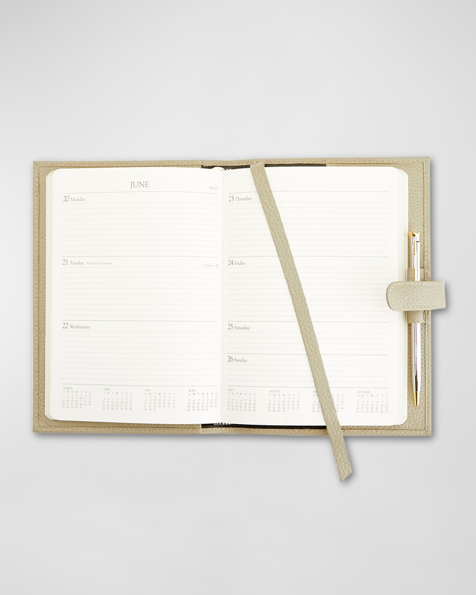 Monogrammed Executive Weekly Leather Calendar Planner 1