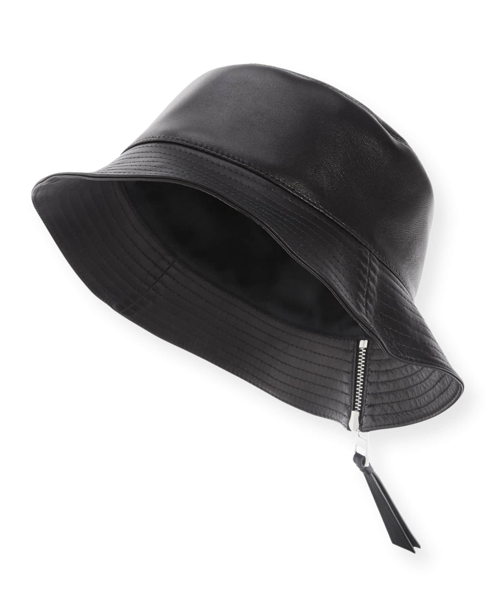 Loewe leather bucket hat top