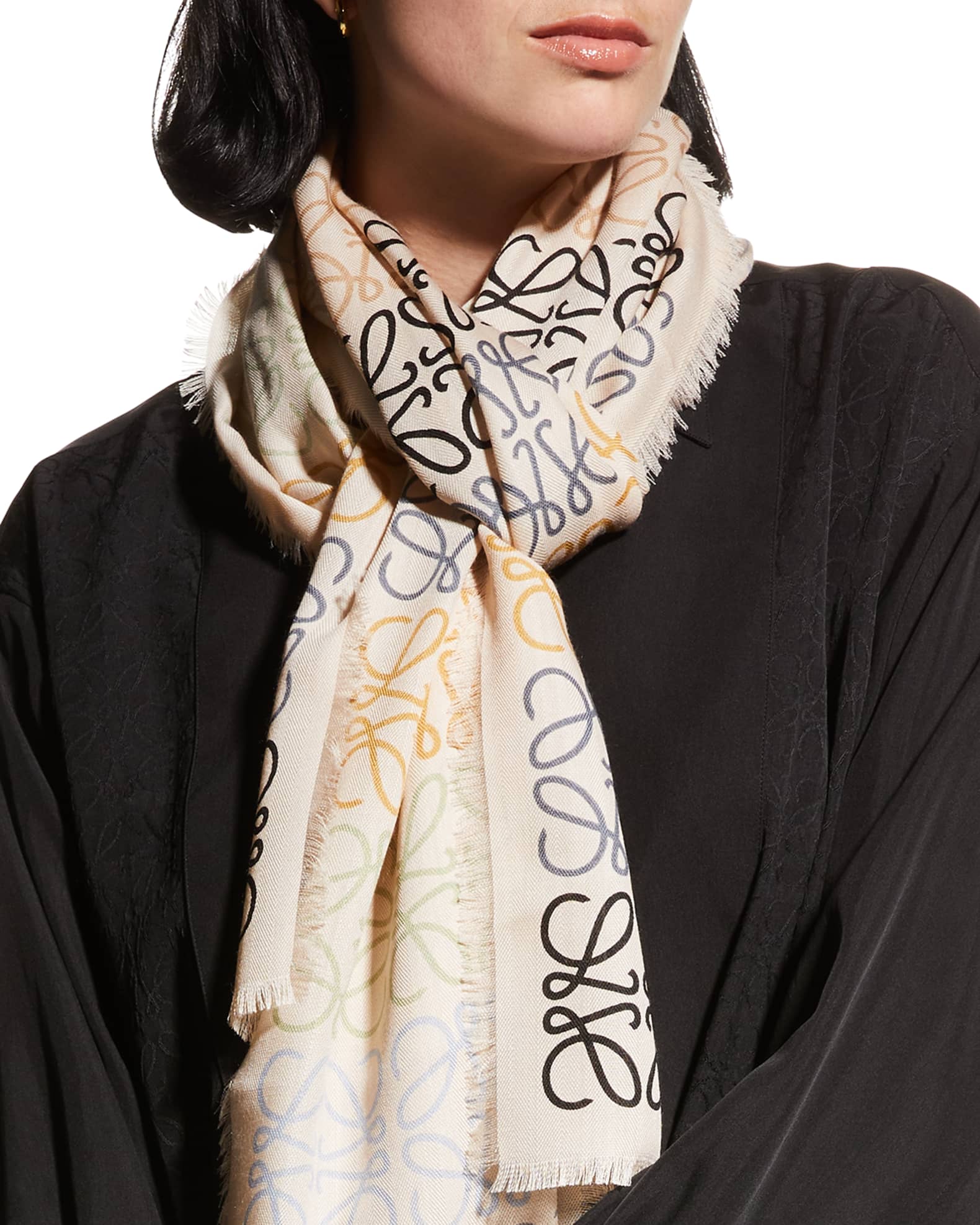 Anagram wool and cashmere scarf