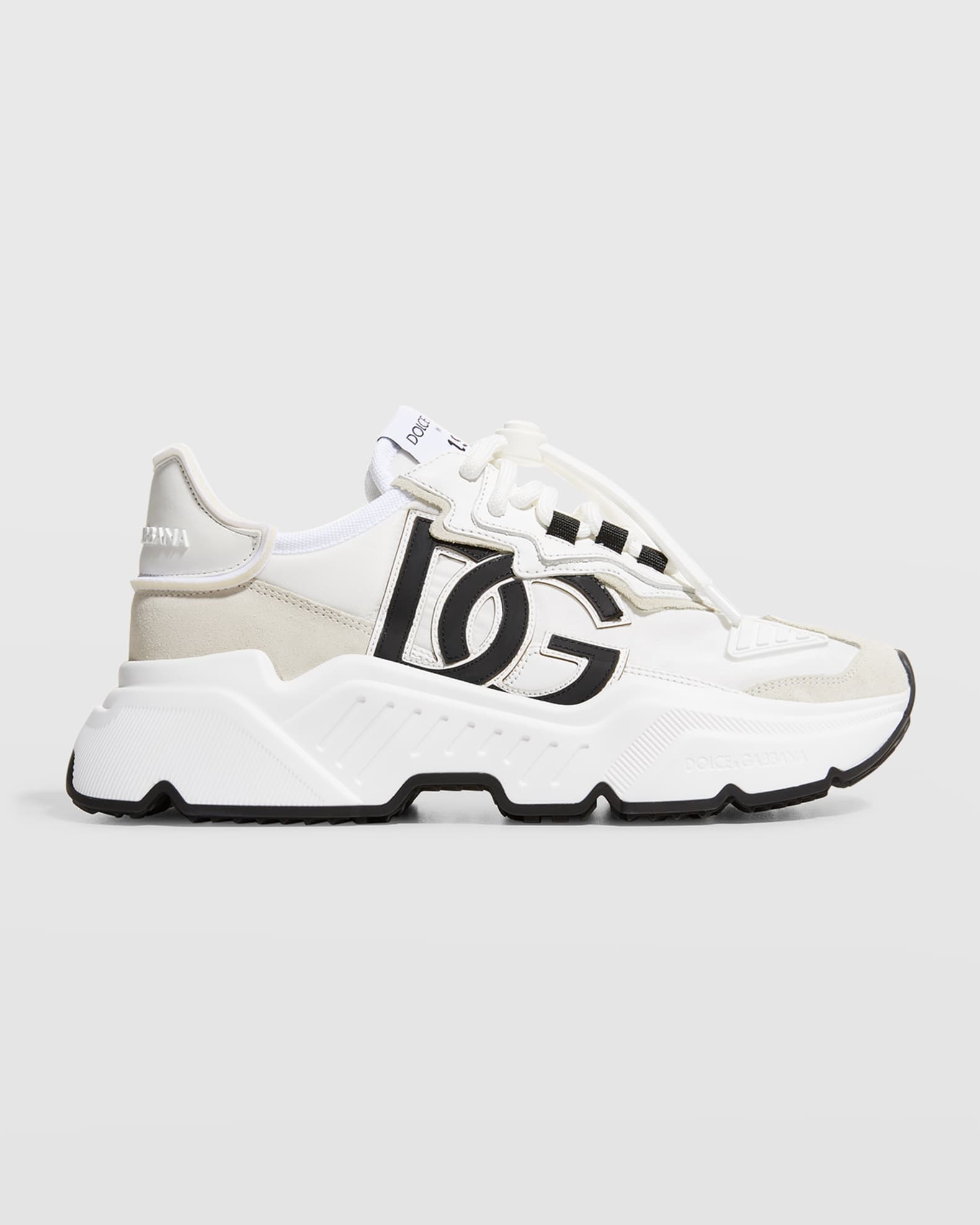 Dolce&Gabbana Daymaster Mixed Leather Runner Sneakers | Neiman Marcus