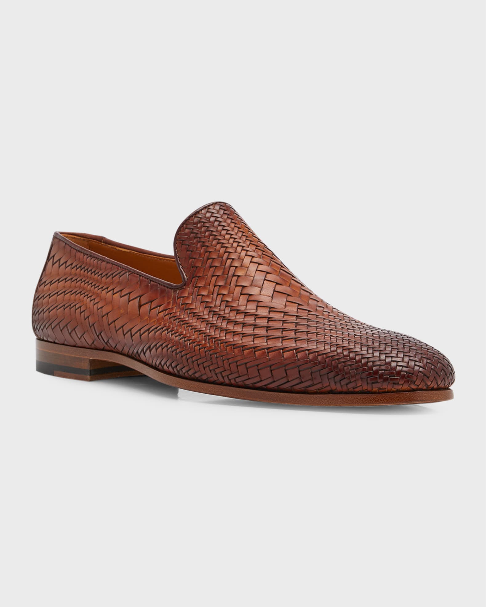Magnanni Men s Herrera Woven Burnish Loafers Neiman Marcus