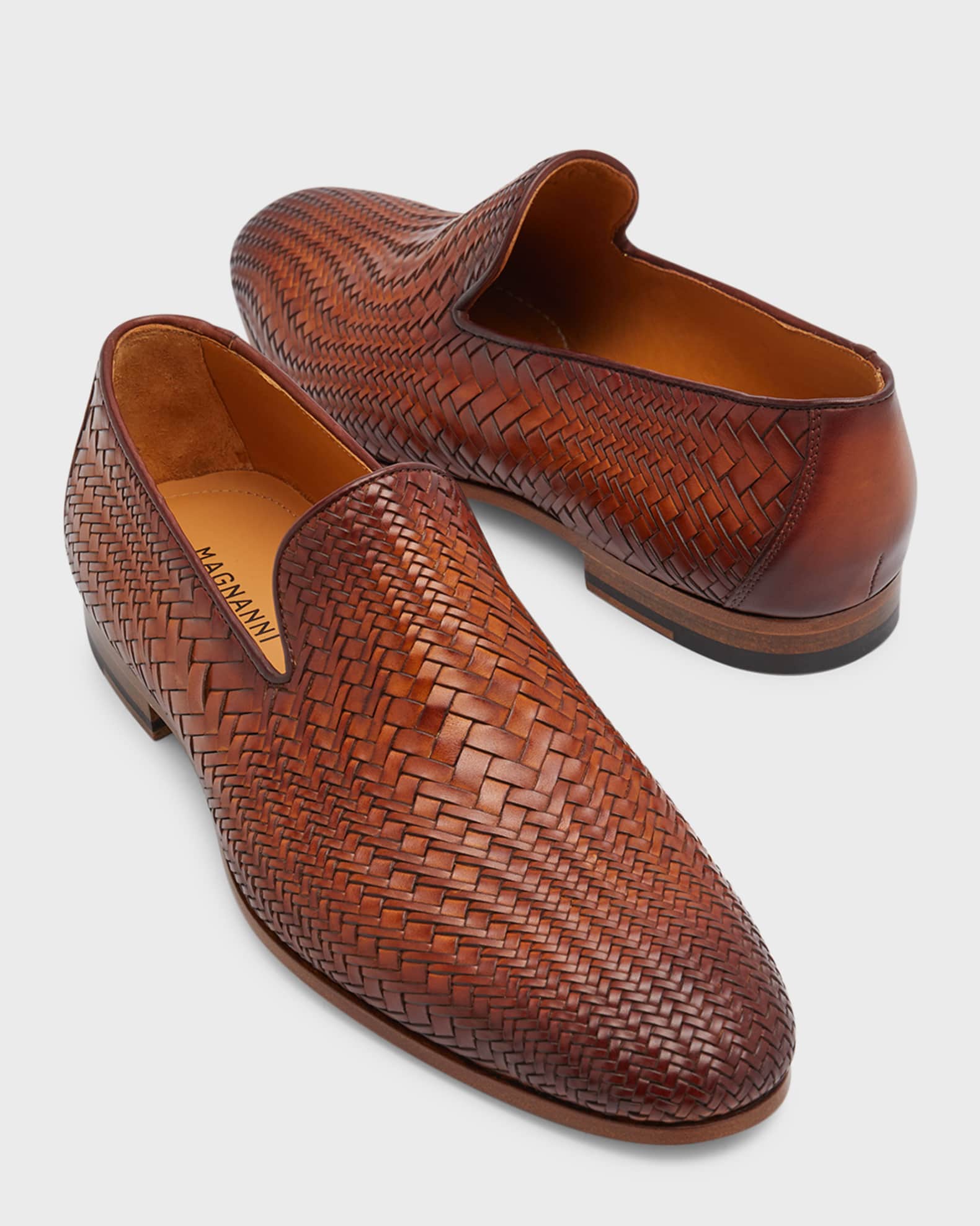 Magnanni Men s Herrera Woven Burnish Loafers Neiman Marcus