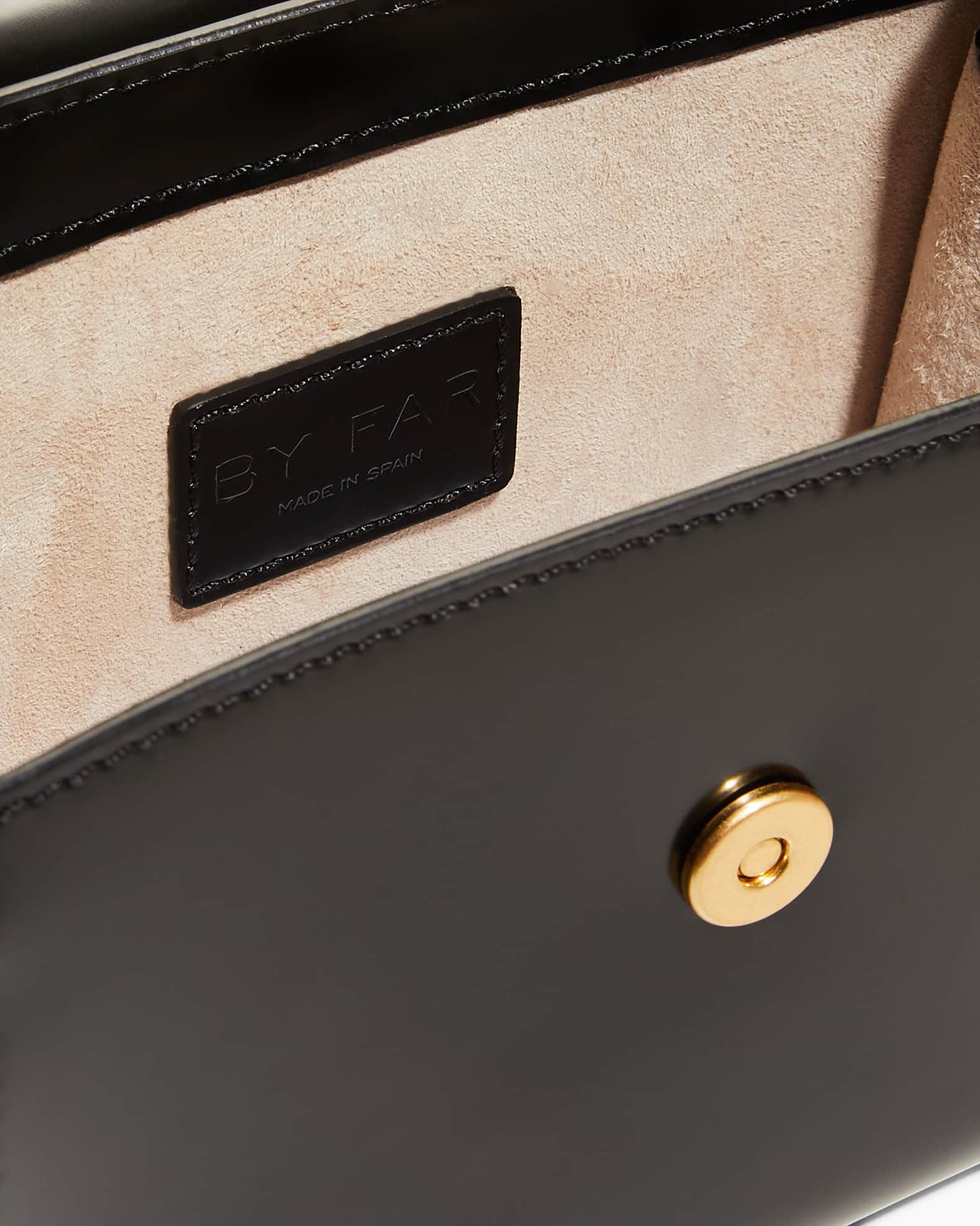 BY FAR Fran Semi Patent Leather Satchel Bag | Neiman Marcus