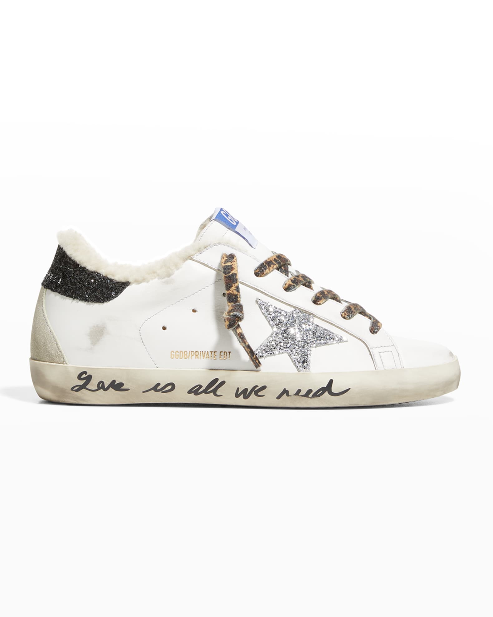 Golden Goose Superstar Leopard-Print Lace Shearling Sneakers | Neiman ...