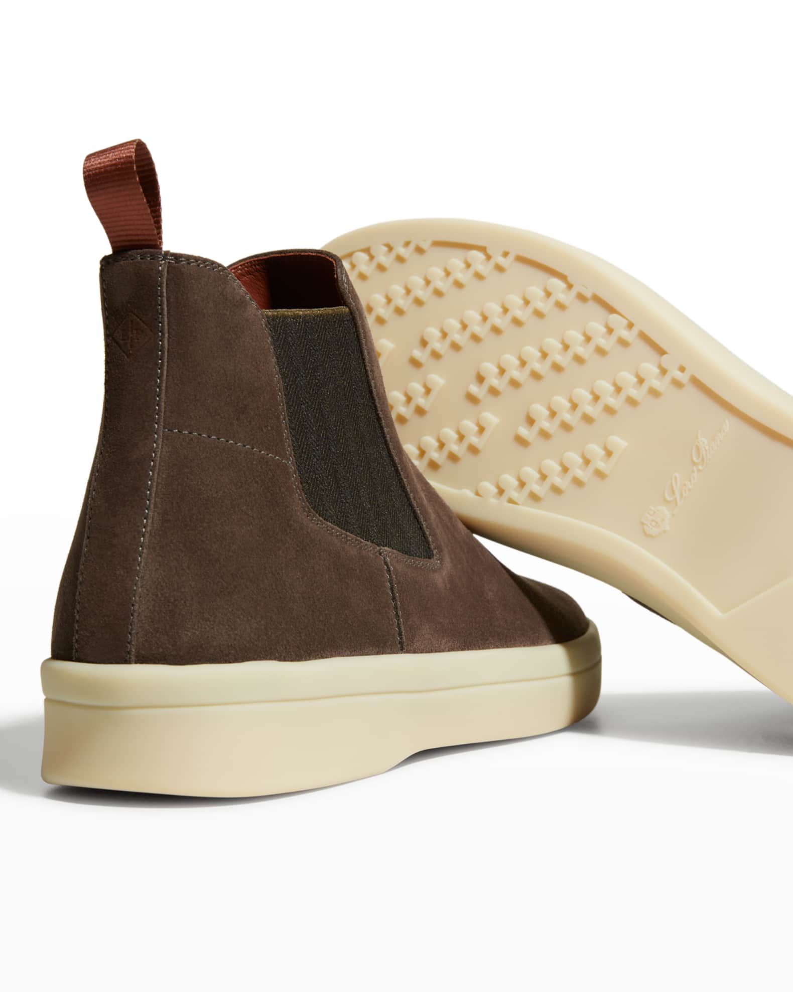 Loro Piana Men's Ultimate Walk Suede Chelsea Boots | Neiman Marcus