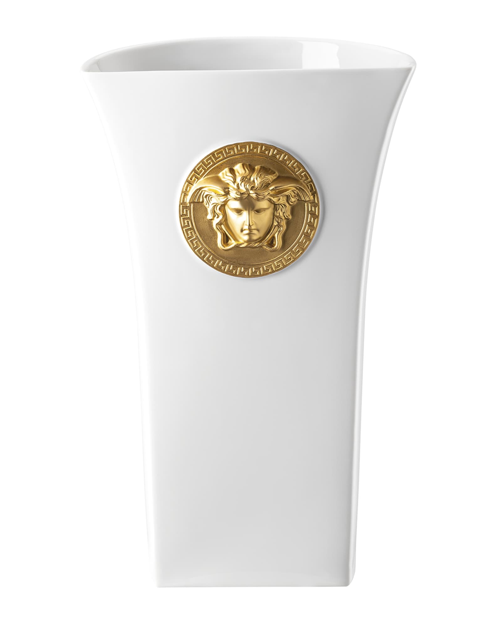 Versace Medusa Madness Vase in White 13.5" Neiman Marcus
