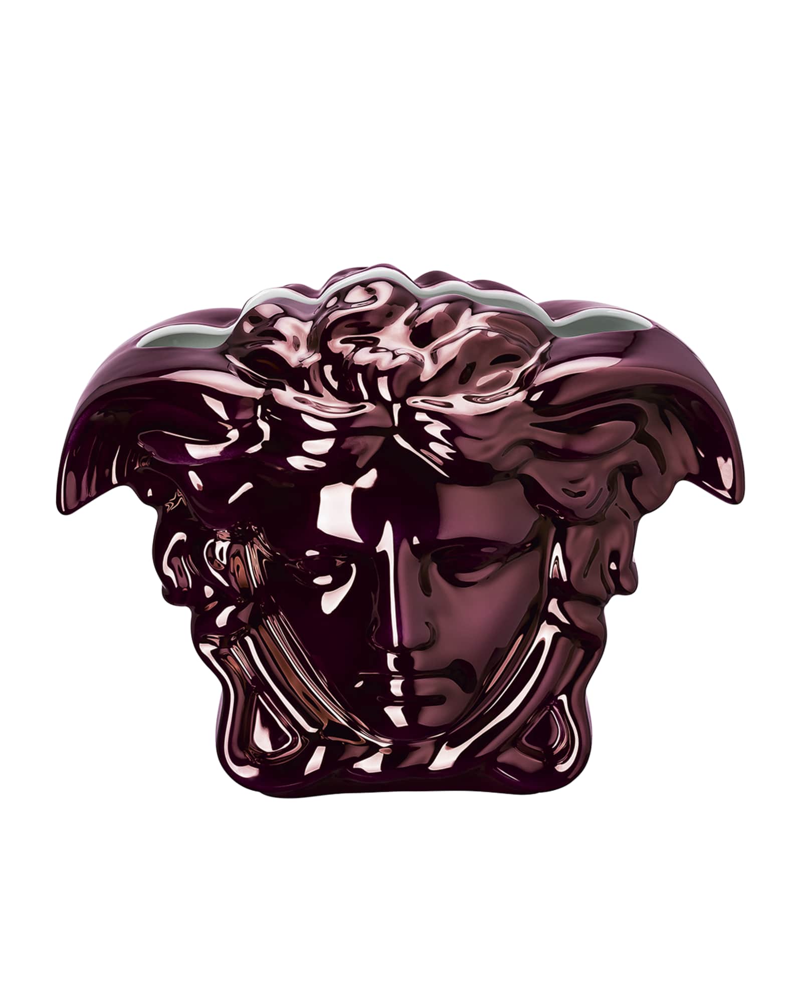 Versace Medusa Grande Vase in Fuchsia 11.75" Neiman Marcus