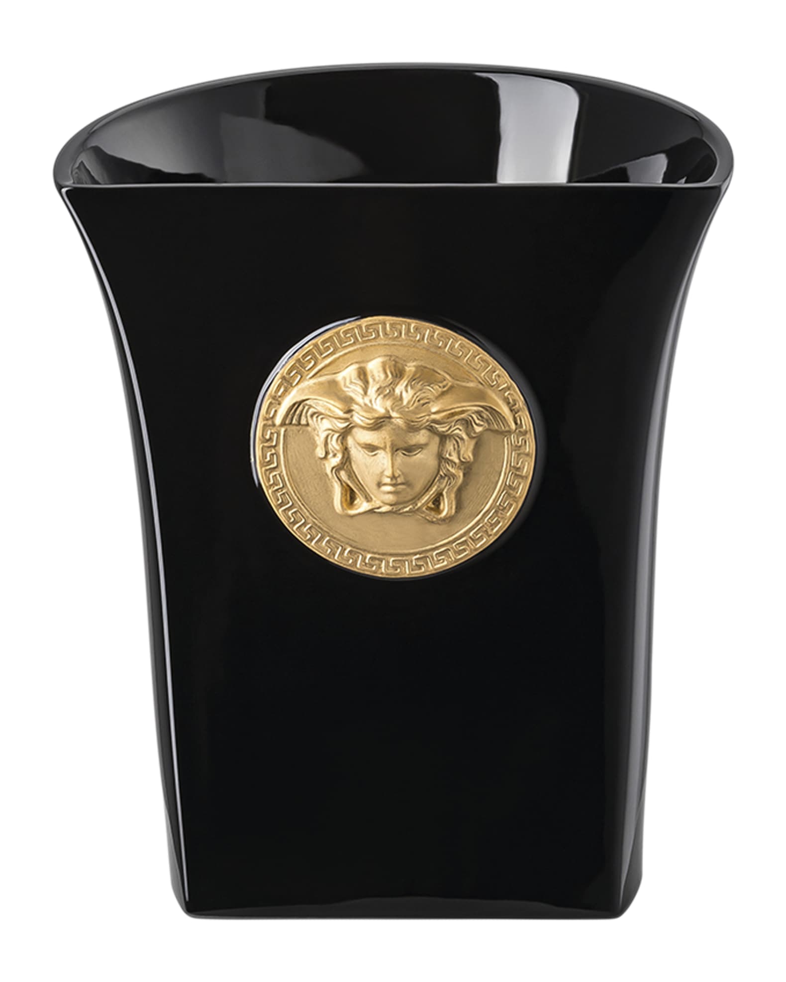 Versace Medusa Madness Vase in Black 7" Neiman Marcus