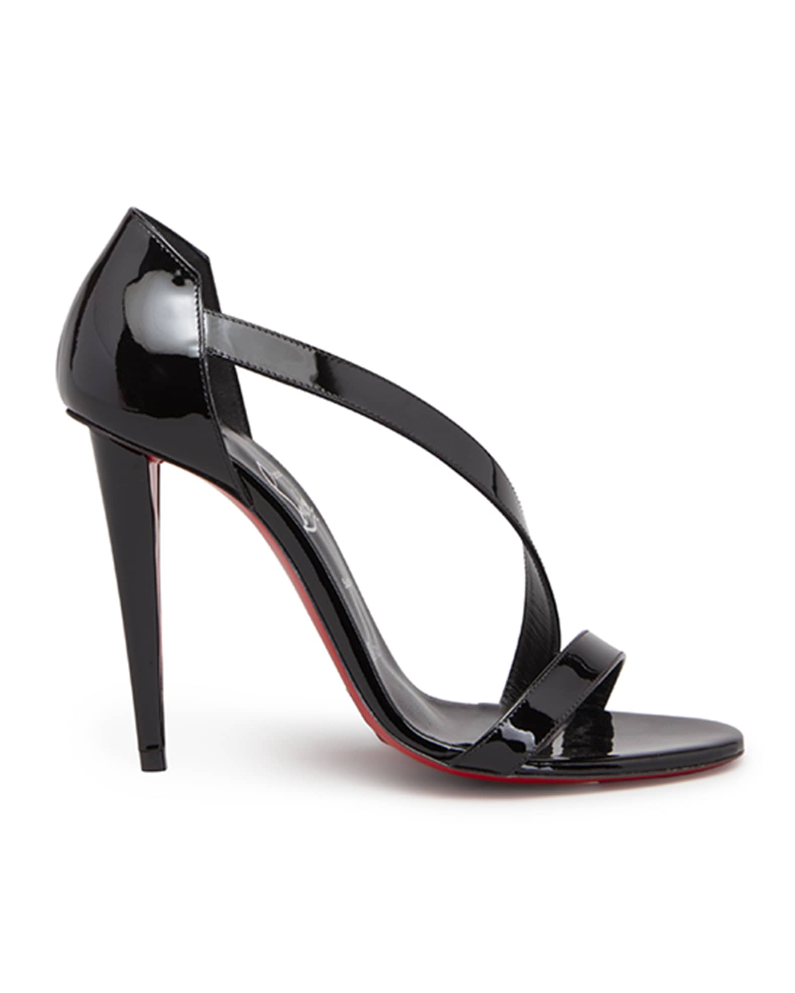 Christian Louboutin Astridal Patent Strappy Red Sole Sandals | Neiman ...