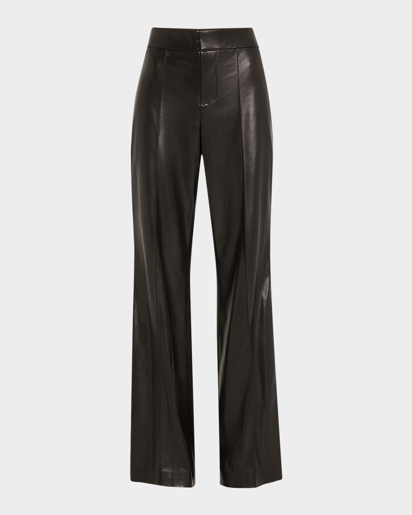 Alice + Olivia Dylan High-Waist Faux-Leather Pants | Neiman Marcus