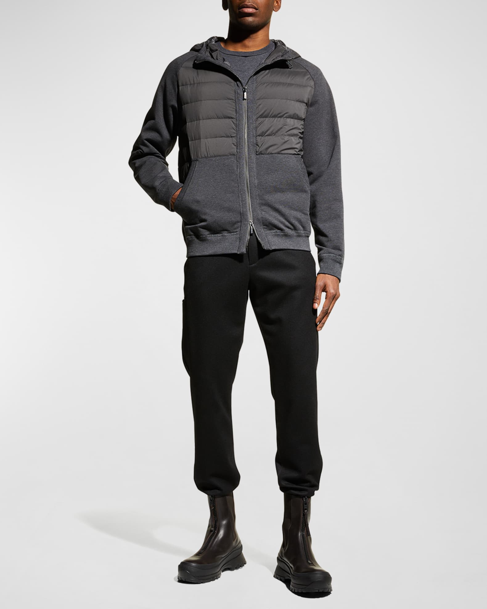Padded knit jacket top