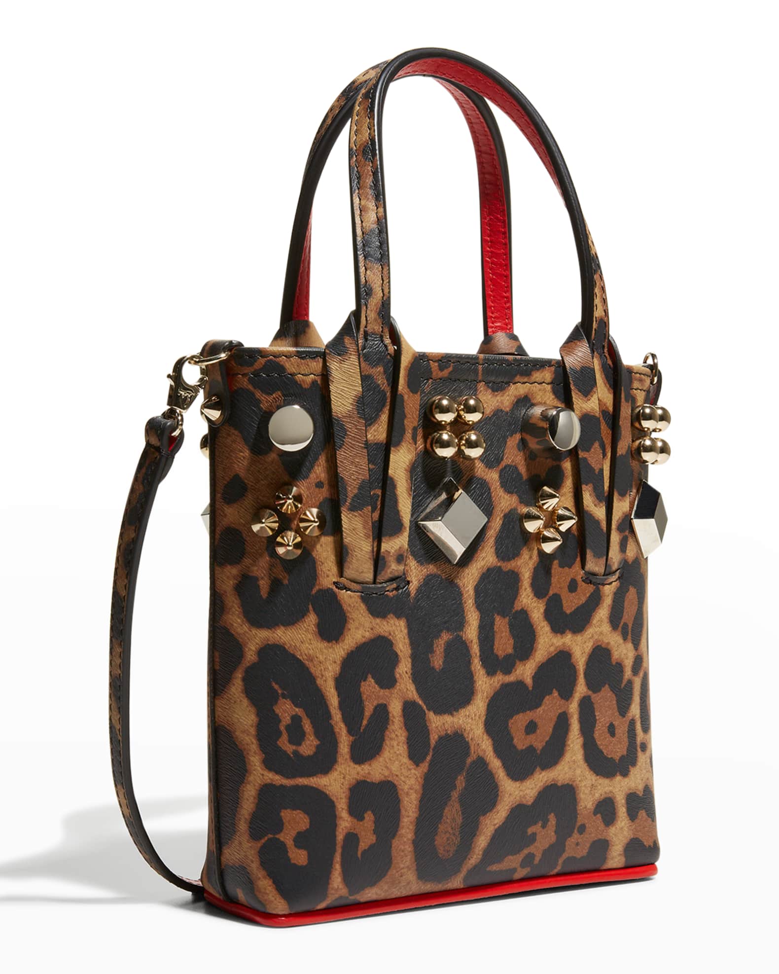 Cabata Studded Leather Crossbody Bag - Blue main image 0