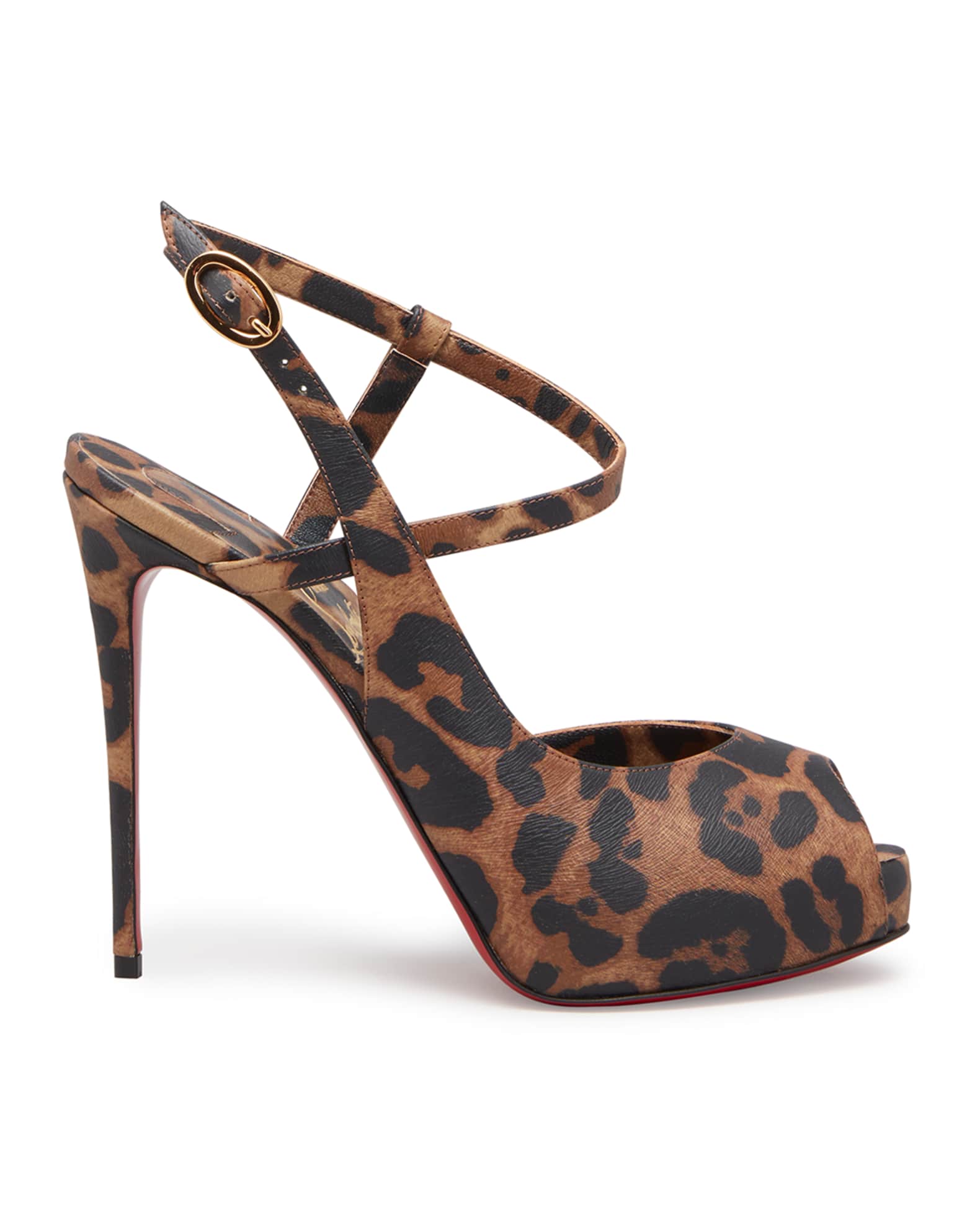 red bottom leopard print shoes