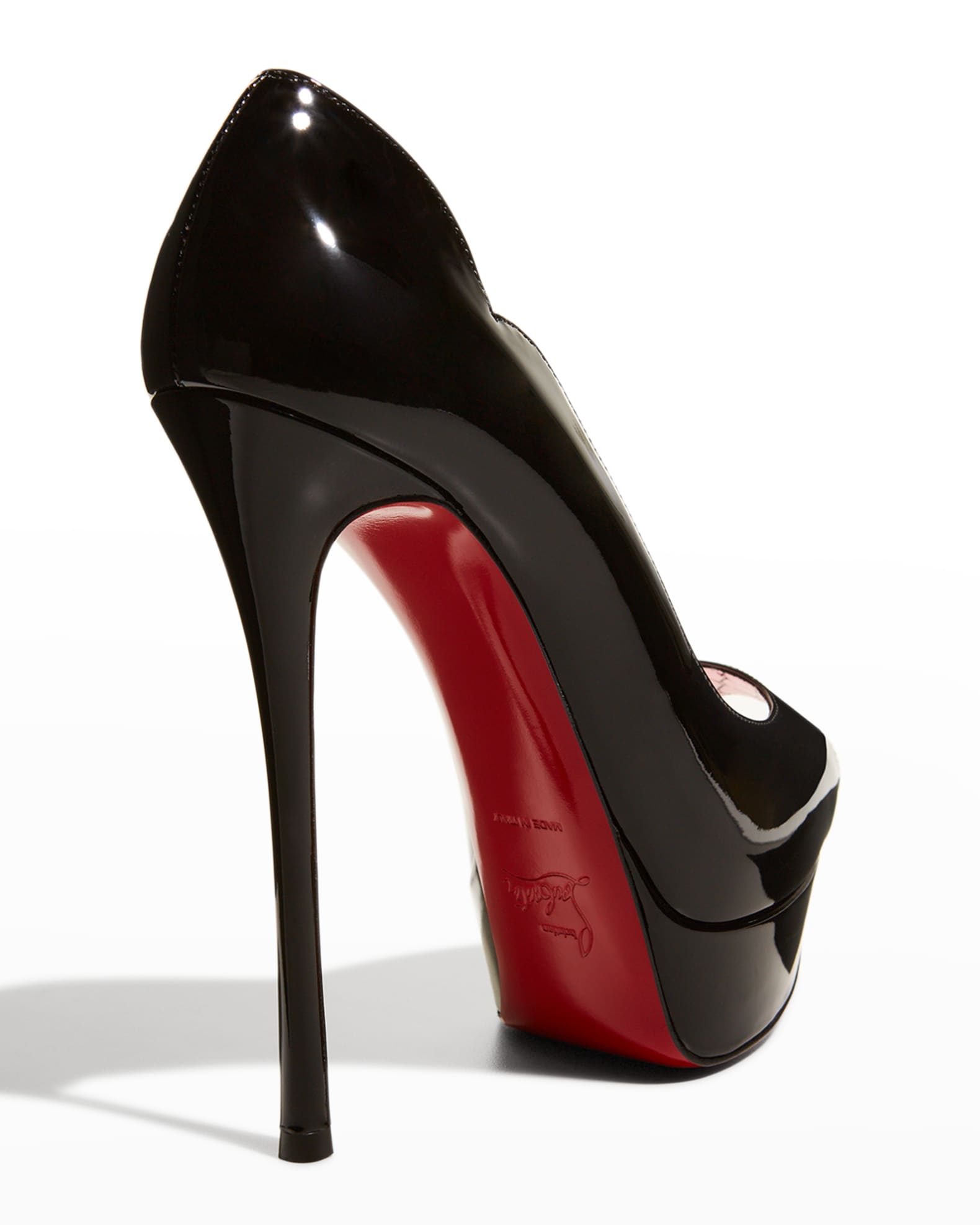 Christian Louboutin Chick Up Alta Patent Red Sole Pumps Neiman Marcus