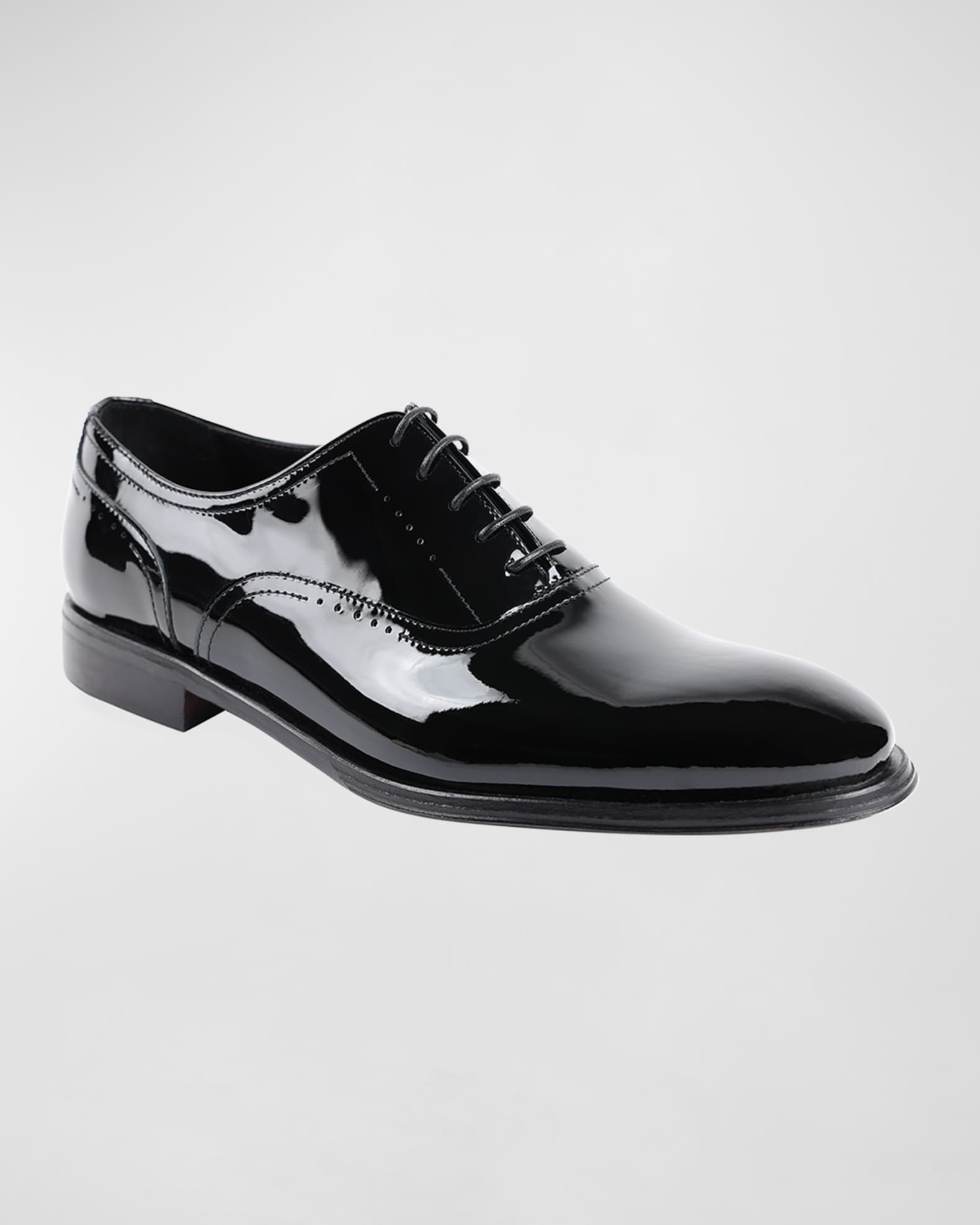 Bruno Magli Men's Arno Sera Patent Leather Oxford Shoes | Neiman Marcus