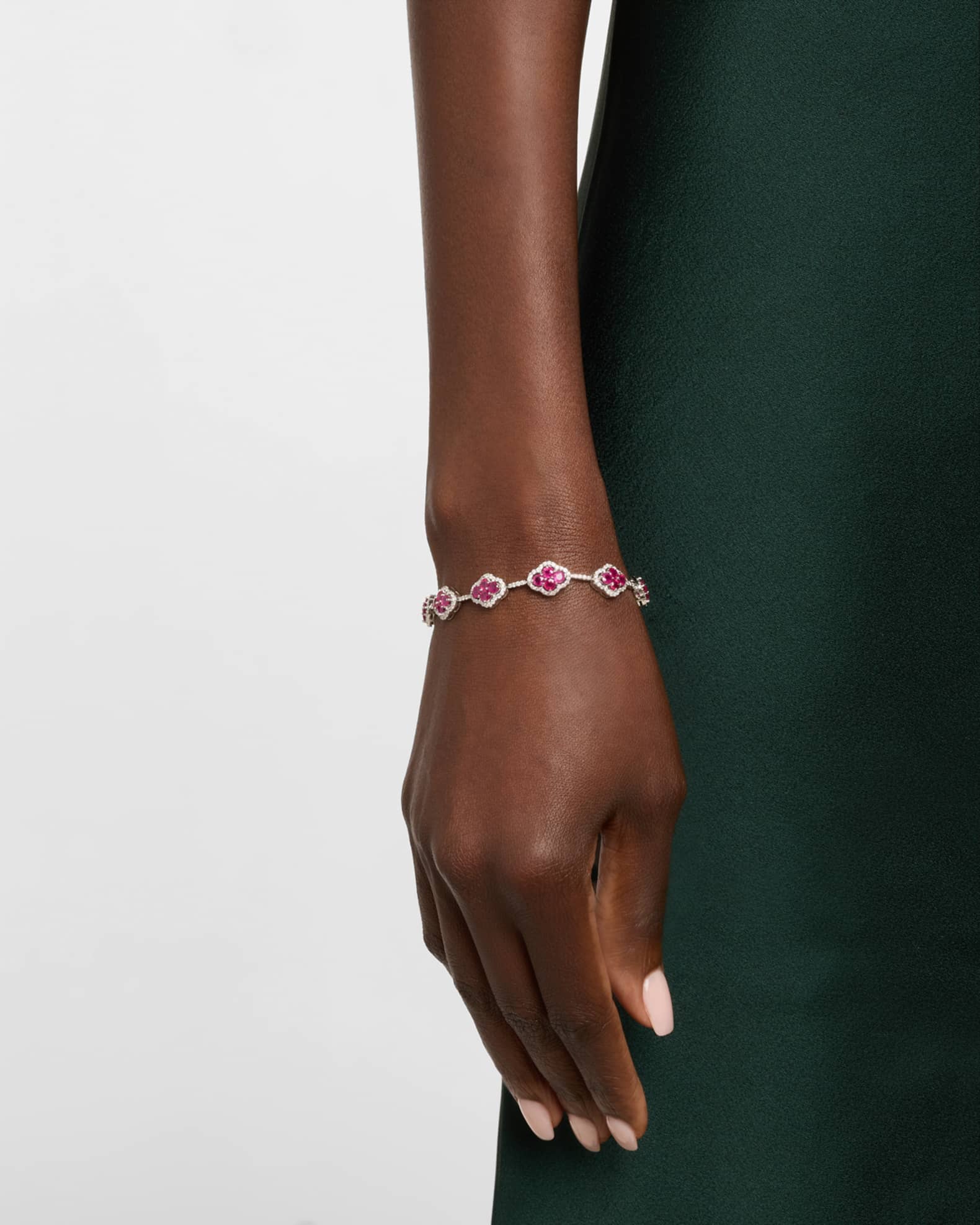 Ruby and Pave Diamond Bracelet 1
