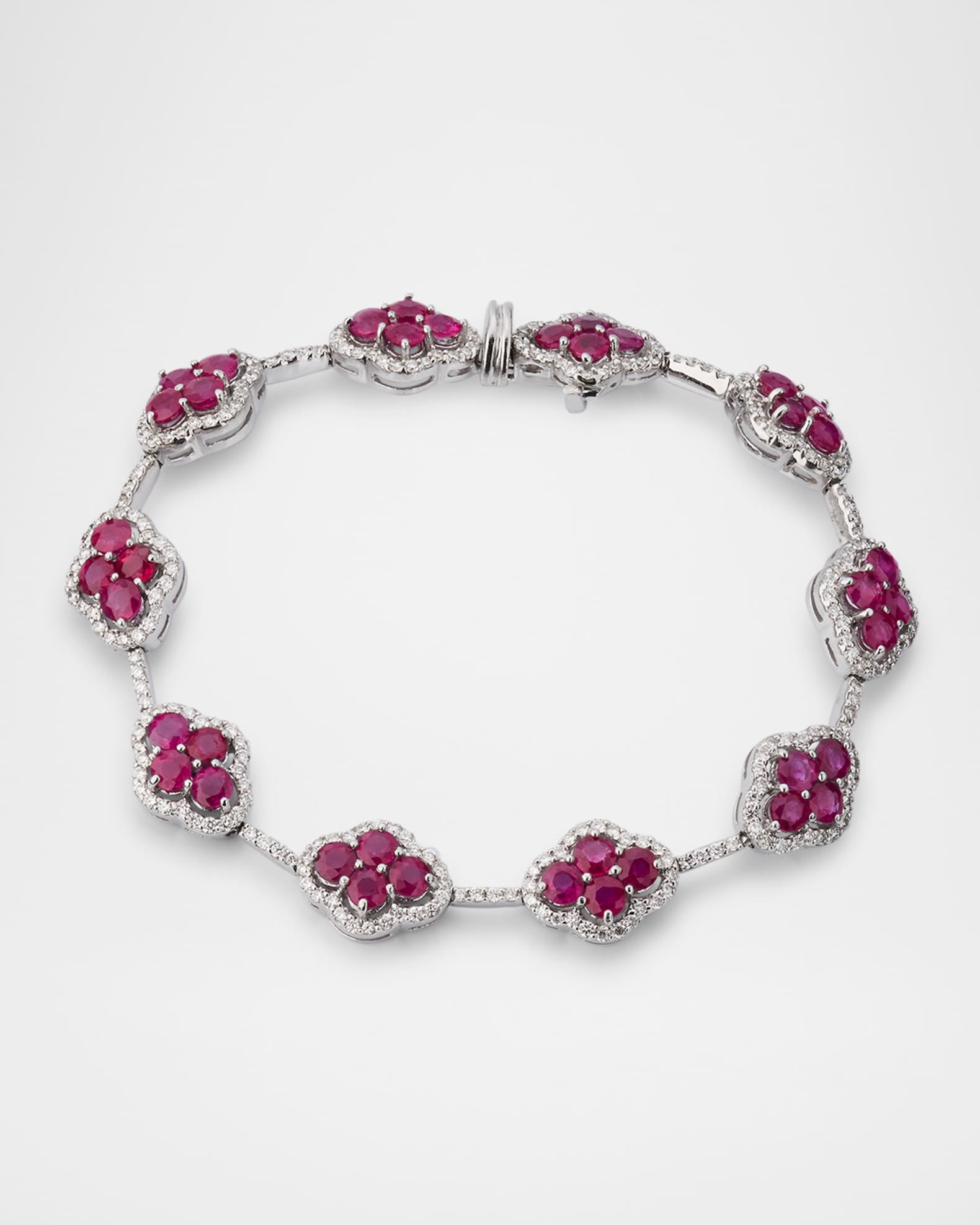 Ruby and Pave Diamond Bracelet 0