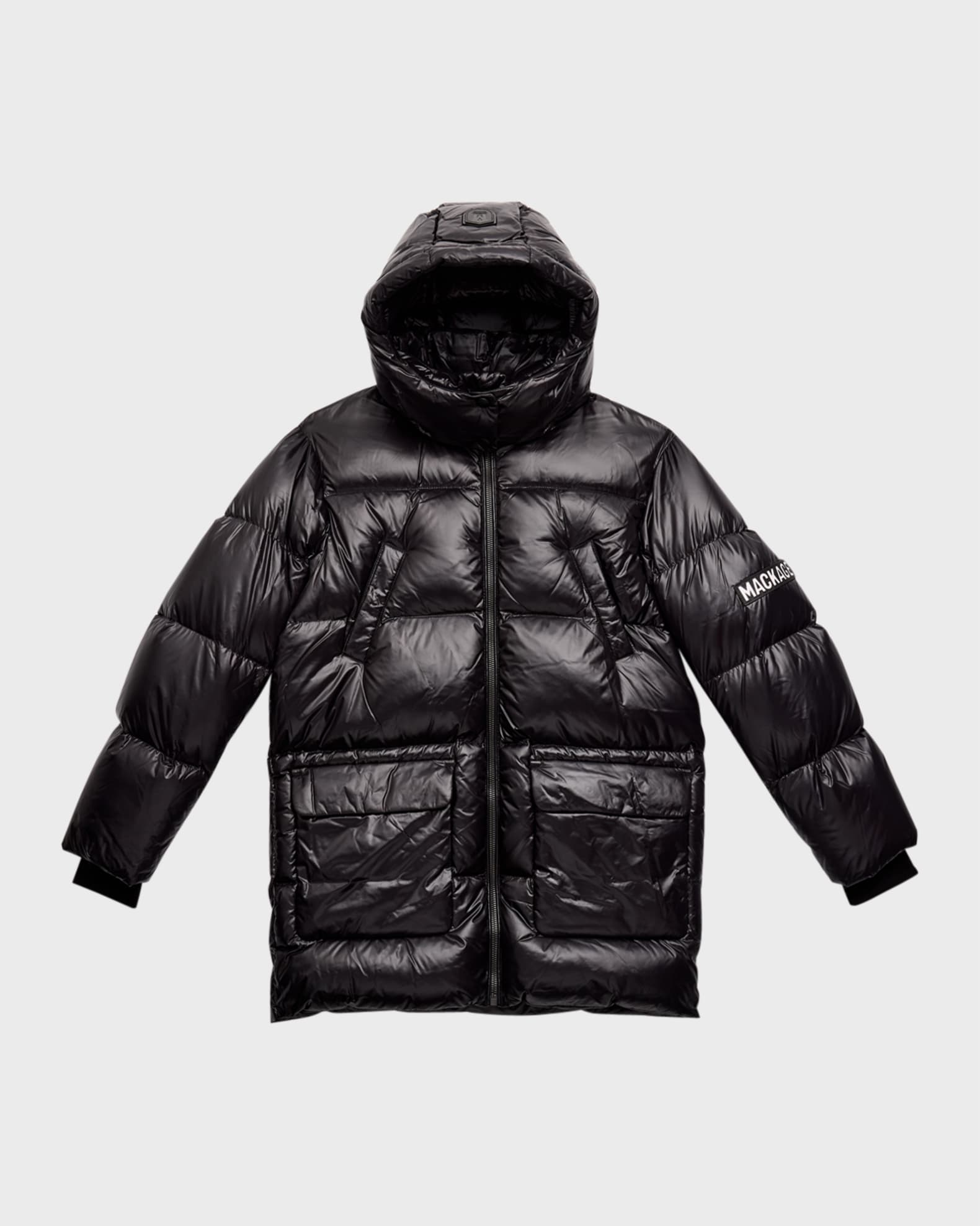 Mackage Kid s Kennie Quilted Logo Jacket Size 8 14 Neiman Marcus