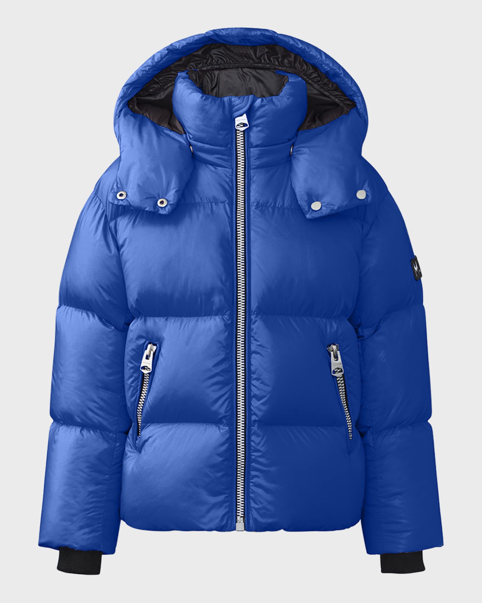 Shop Mackage Little Kid's & Kid's Jesse Monogram Hooded Down Jacket