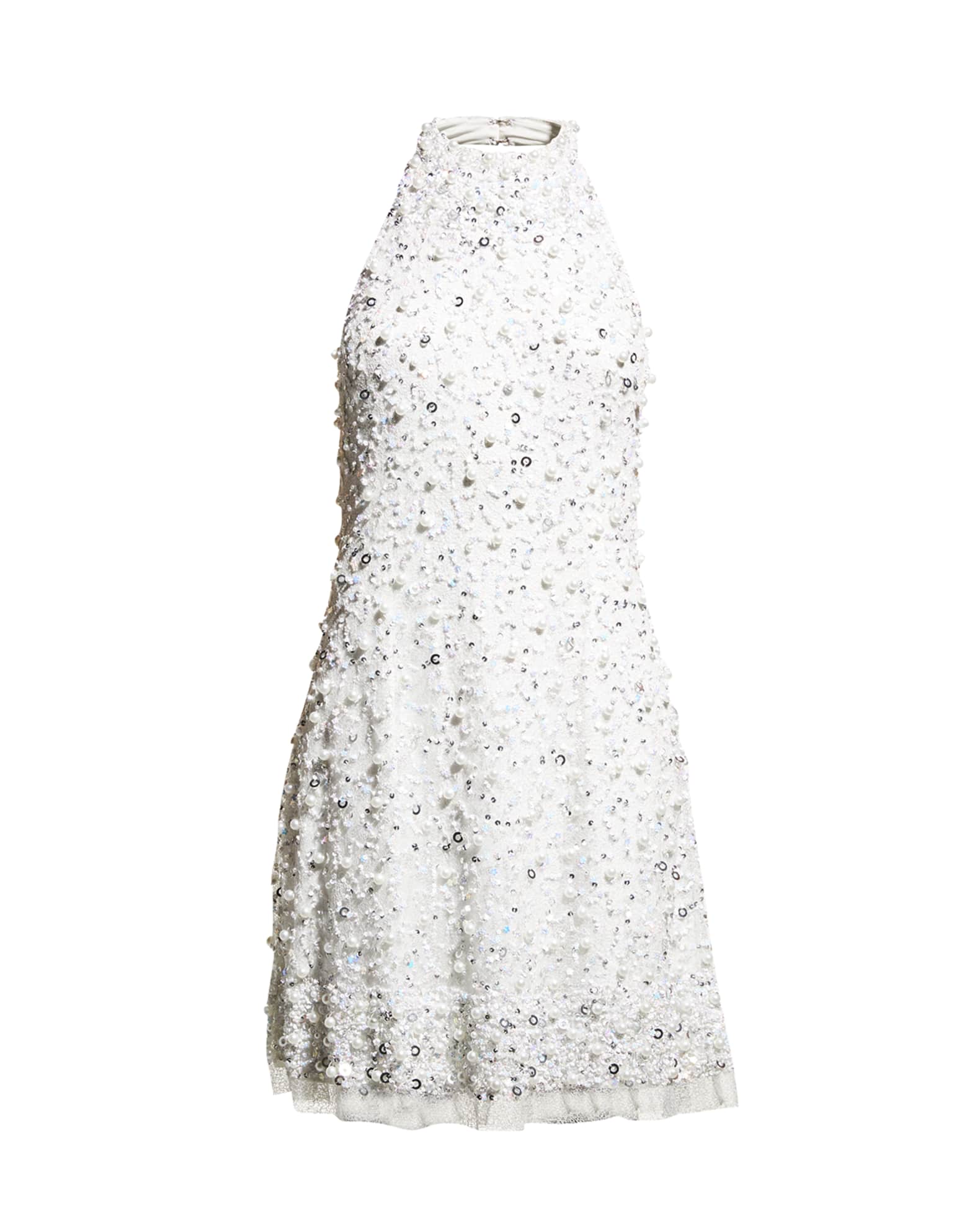 Aidan mattox beaded halter swing dress clearance