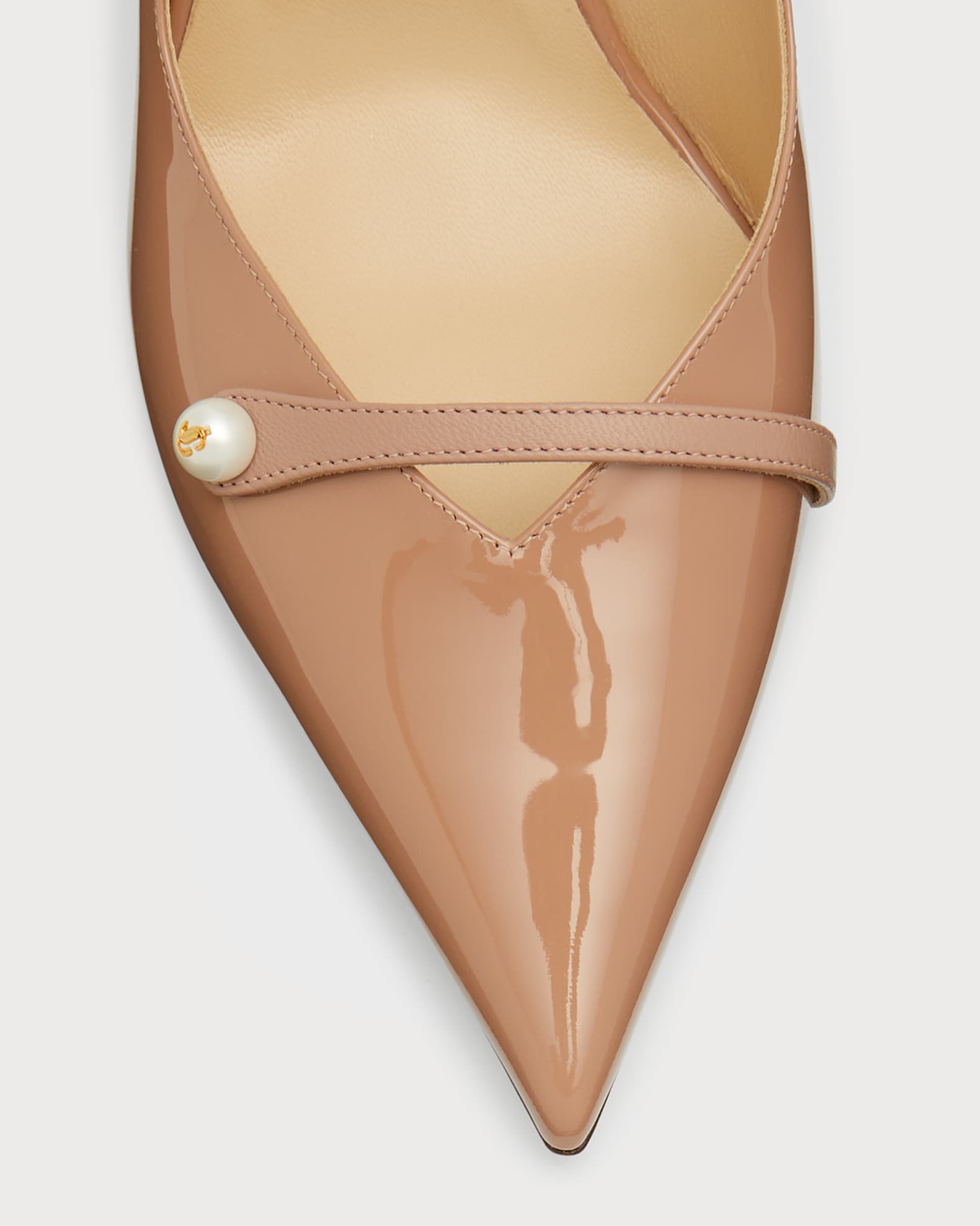 Jimmy Choo Rosalia Patent Pearly-Strap Pumps | Neiman Marcus