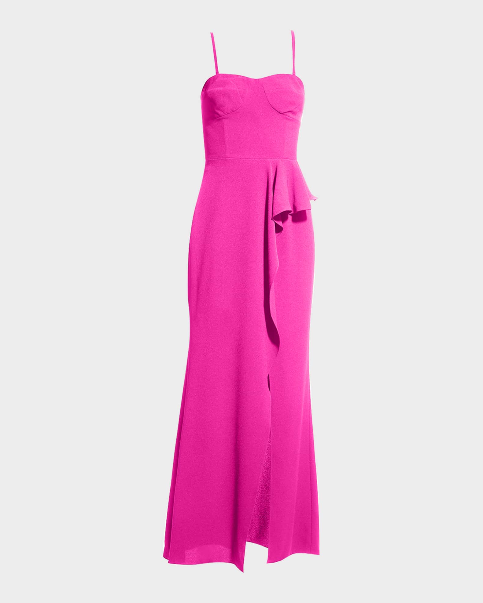 green emerald velvet dress Kai Floral Gown – Dress the Population main image 1