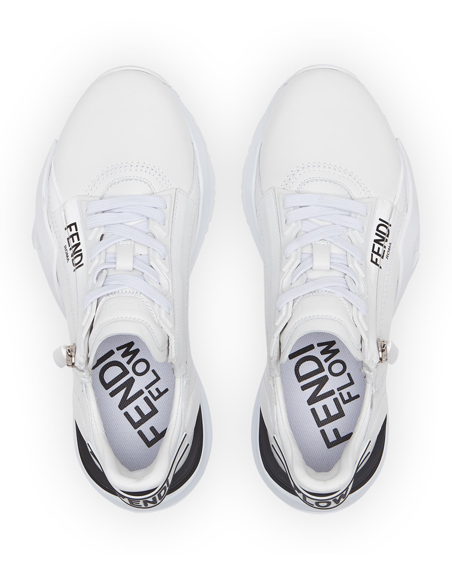 Fendi Flow Side-Zip Trainer Sneakers | Neiman Marcus