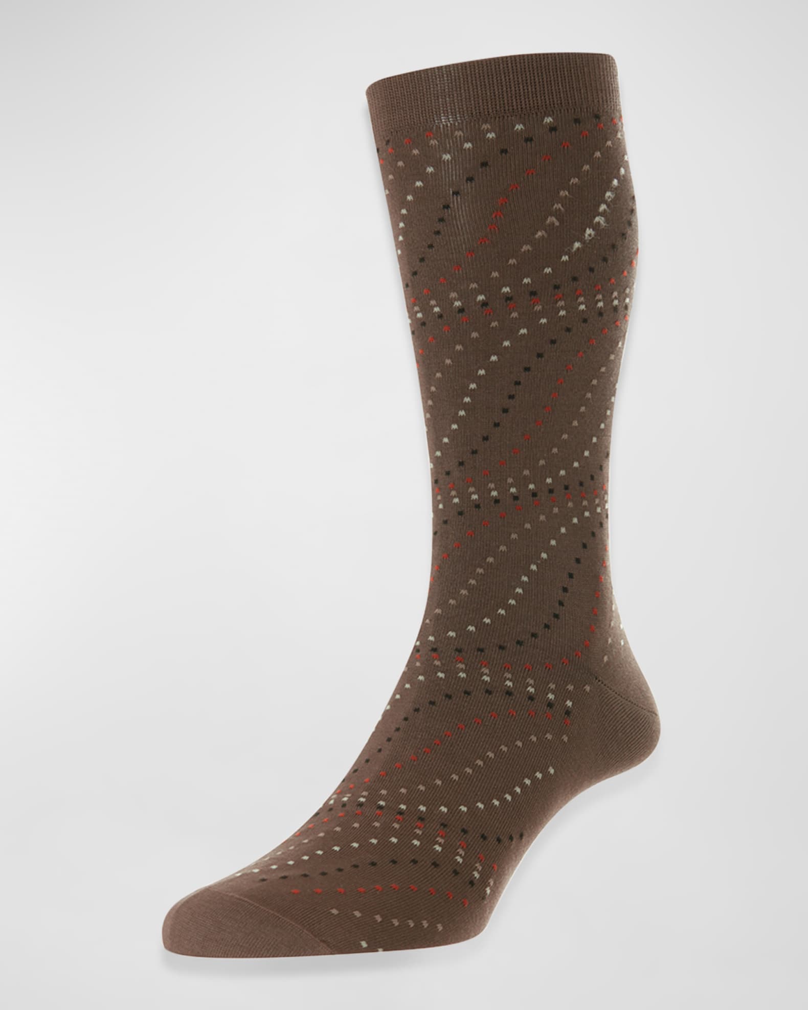 Pantherella Men's Sumac Swirl Dots Socks Neiman Marcus
