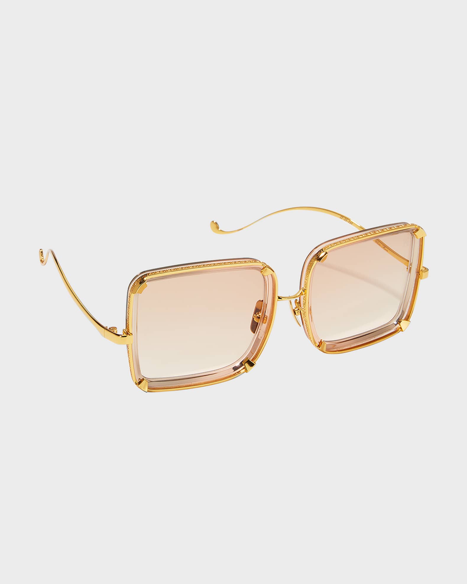 Anna Karin Karlsson White Moon Square Acetate Sunglasses Neiman Marcus