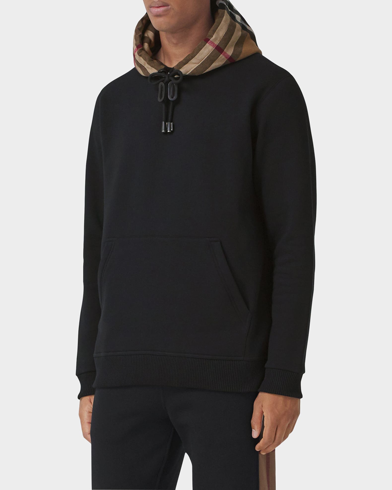 Burberry Men s Check Hood Pullover Sweatshirt Neiman Marcus