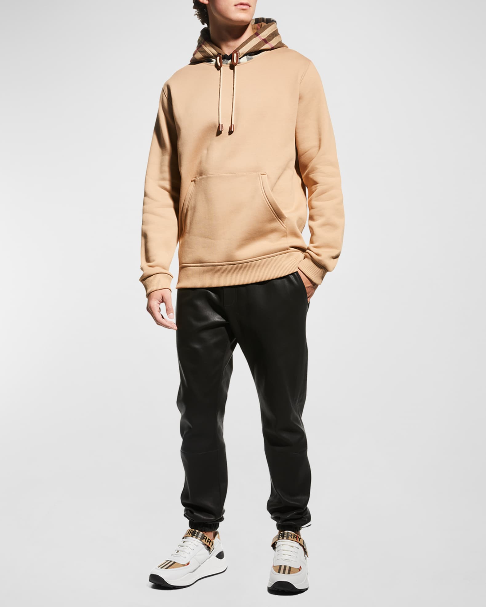 Burberry half-zip wool hoodie - Brown