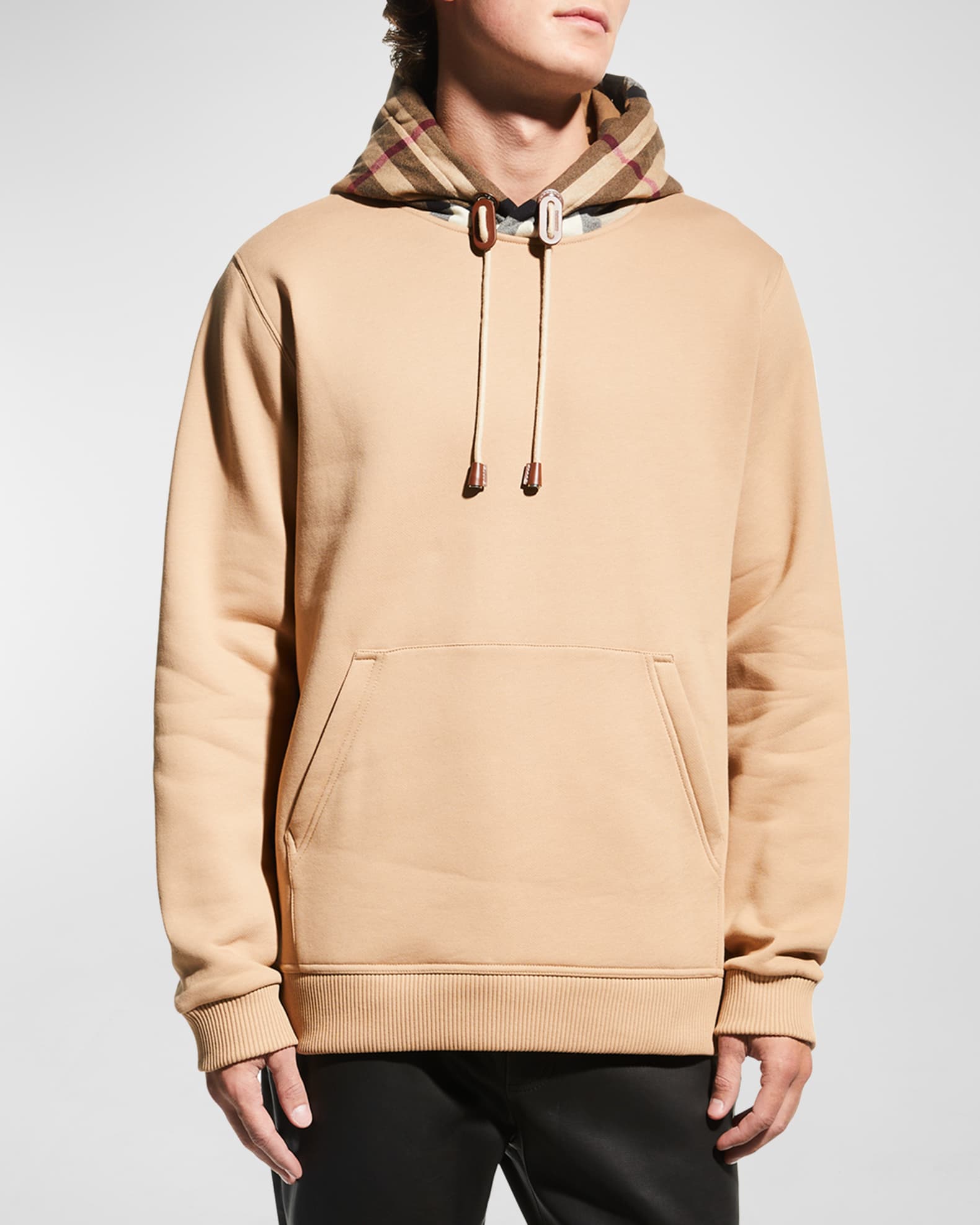 Burberry contrast panel cotton sweatshirt