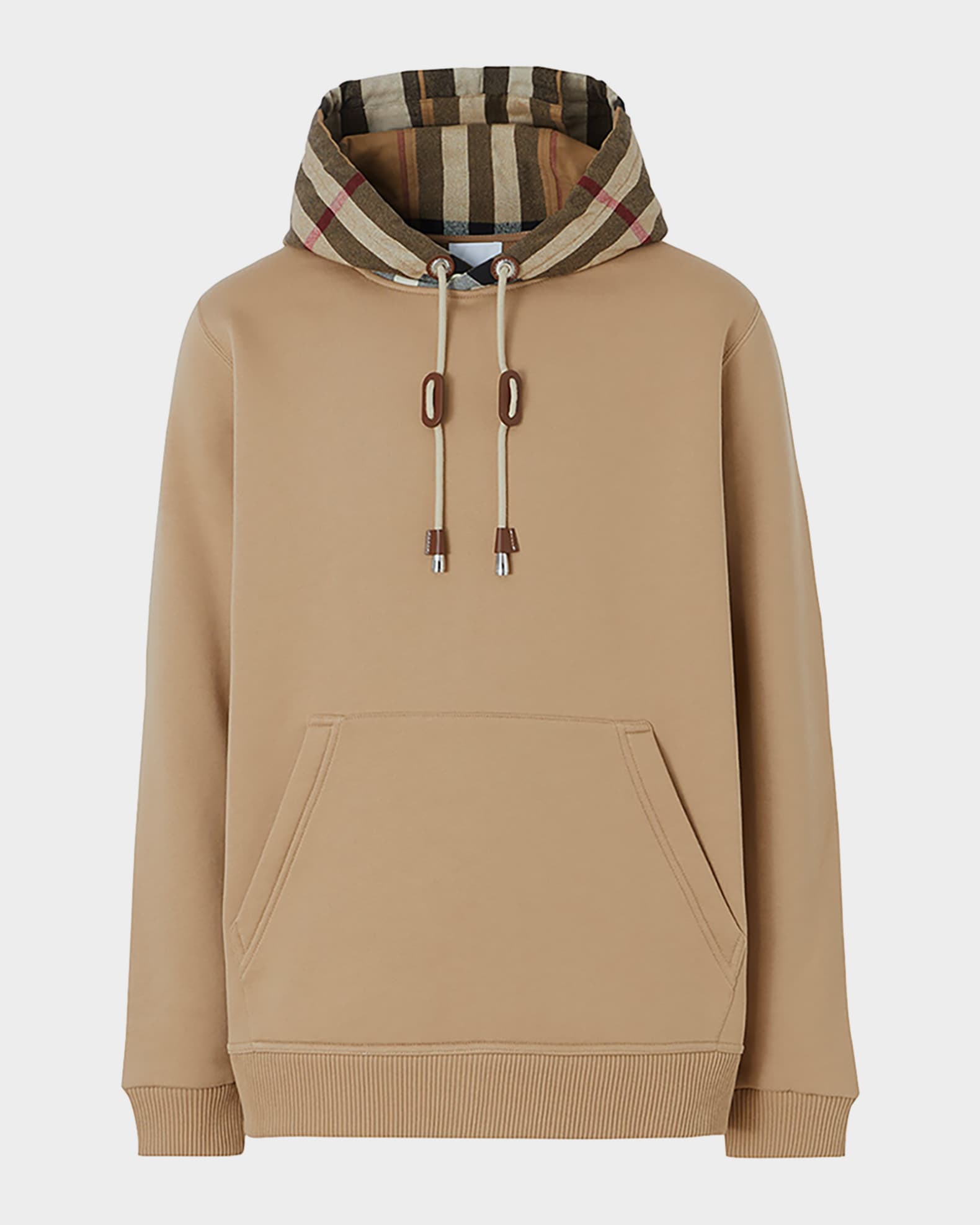 Men s Check Hood Pullover Sweatshirt