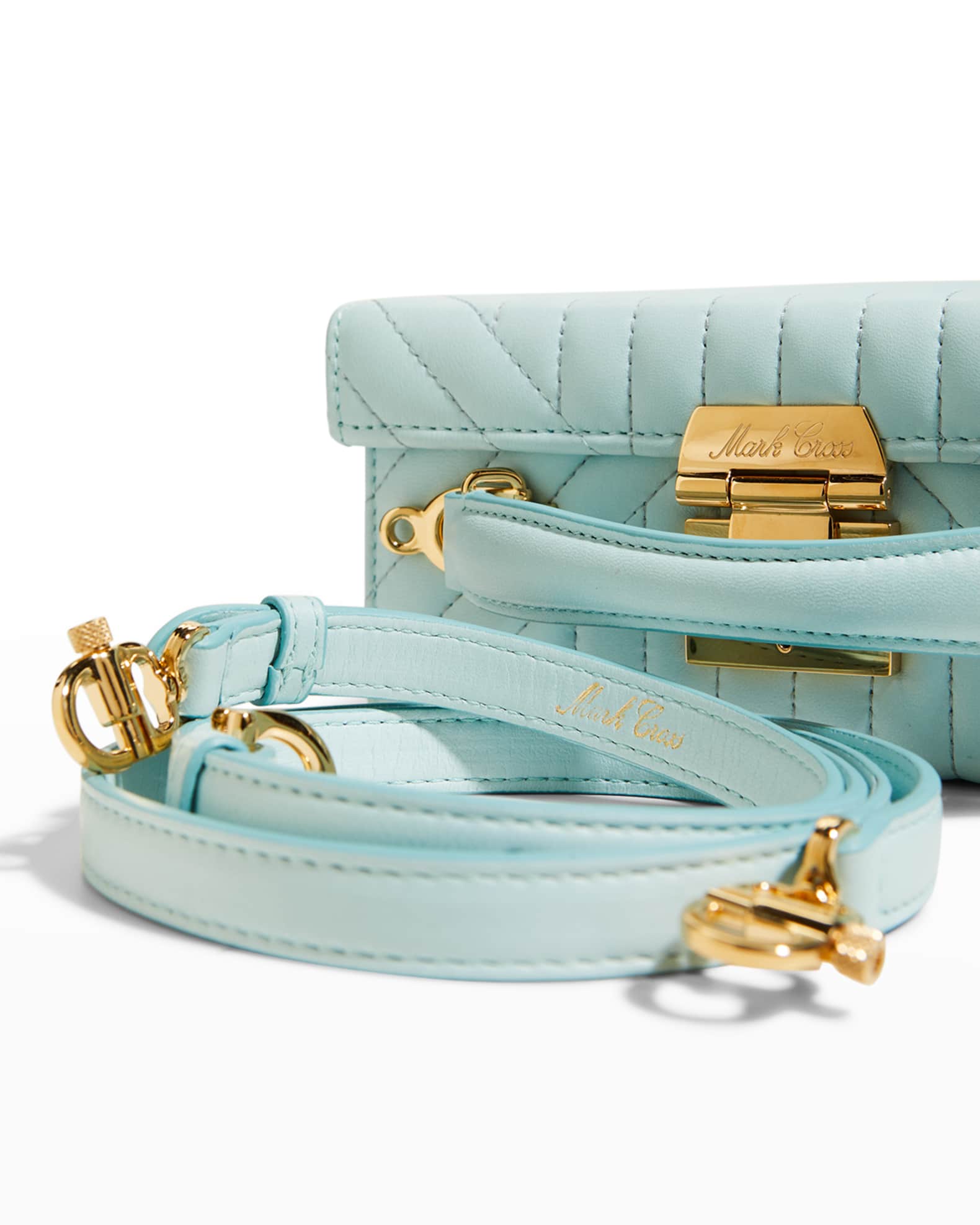 Mark Cross Grace Small Quilted Napa Box TopHandle Bag Neiman Marcus