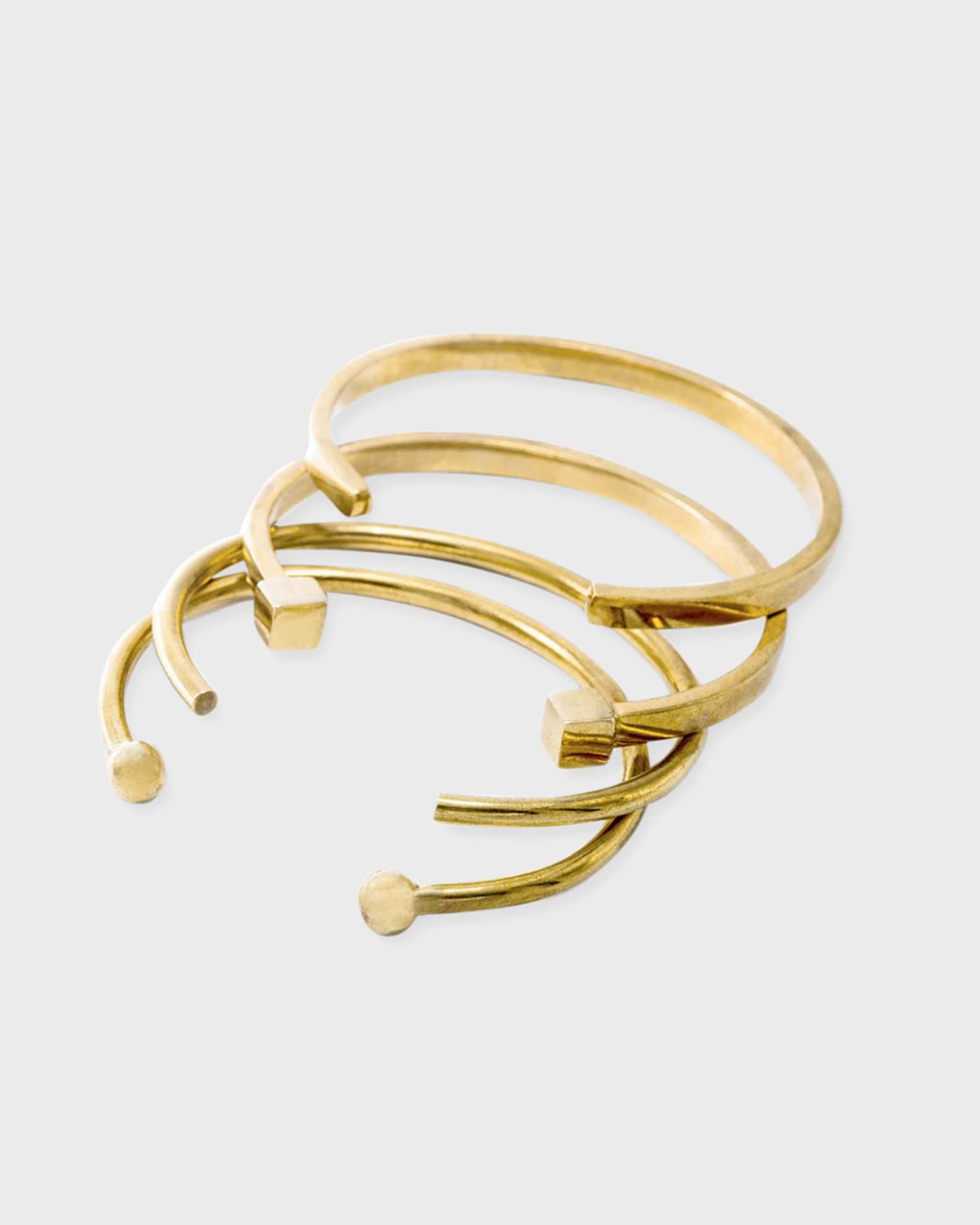 SOKO Mixed-Shape Stacking Cuff Bracelets, Set of Neiman Marcus
