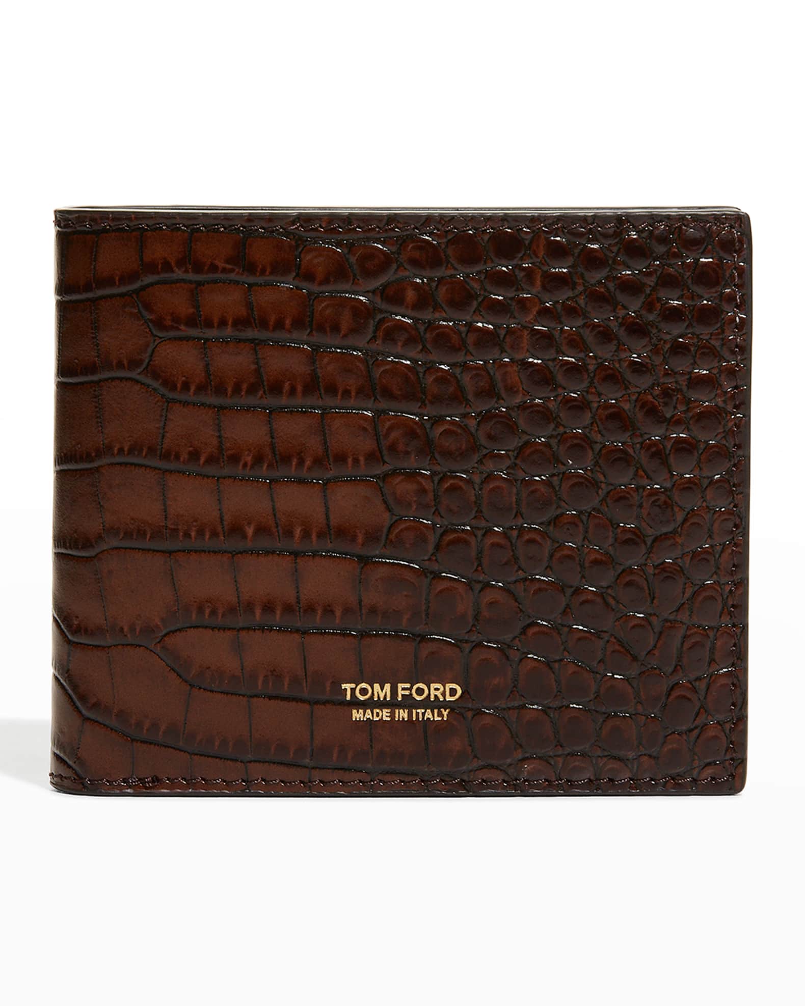 TOM FORD Men's Alligator-Embossed T-Line Wallet | Neiman Marcus