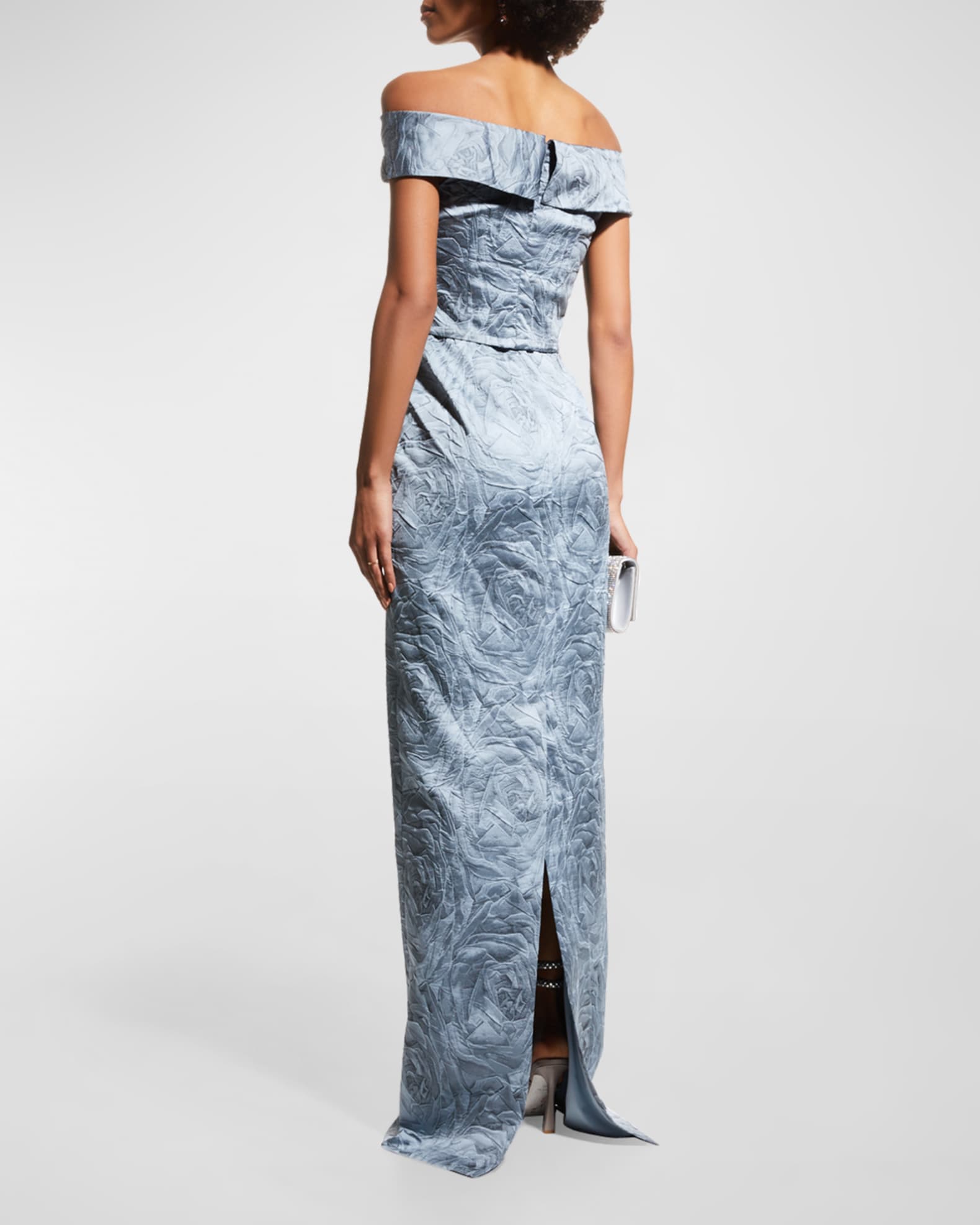 Teri jon off the shoulder gown hotsell