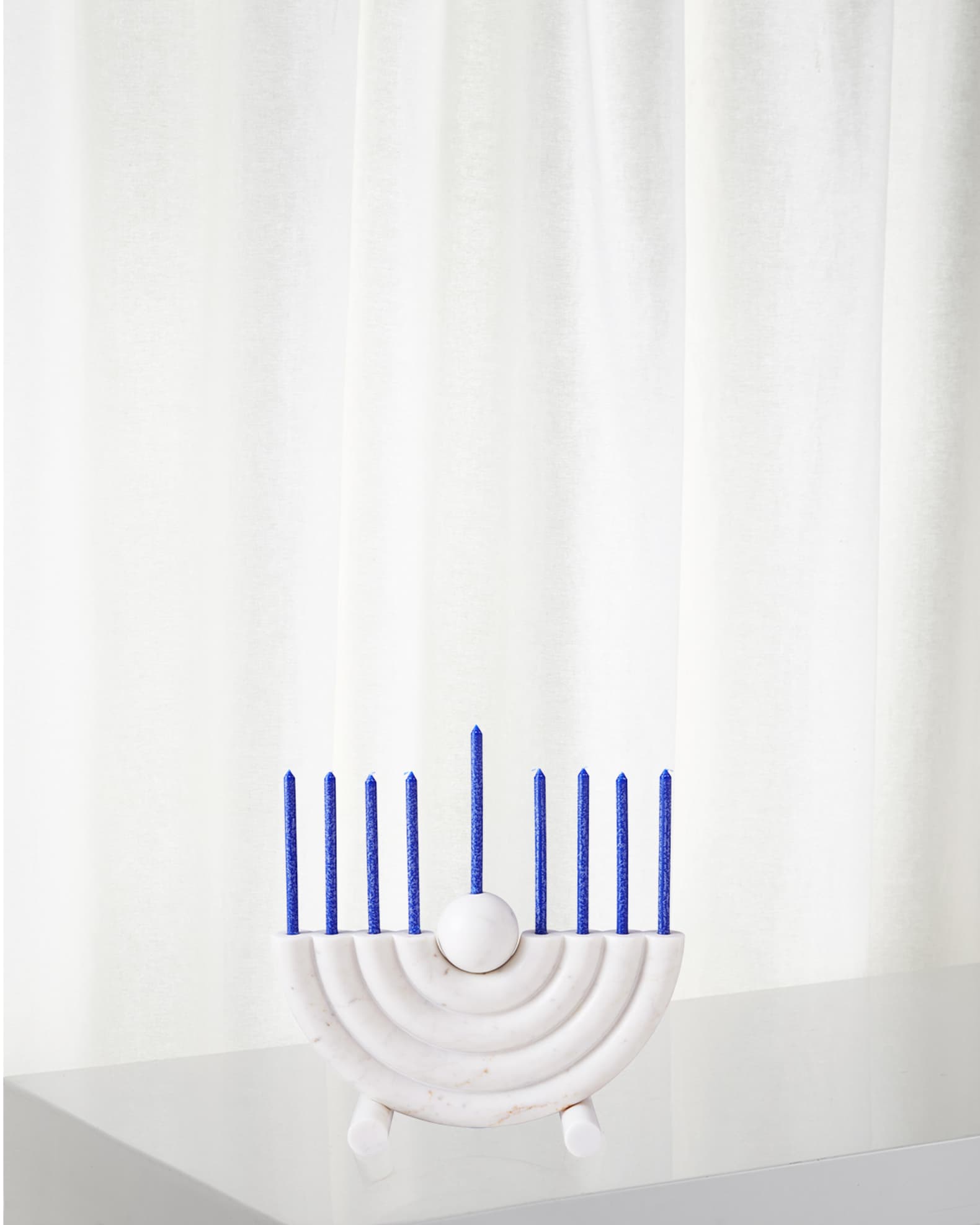 Bullseye Marble Hanukkah Menorah