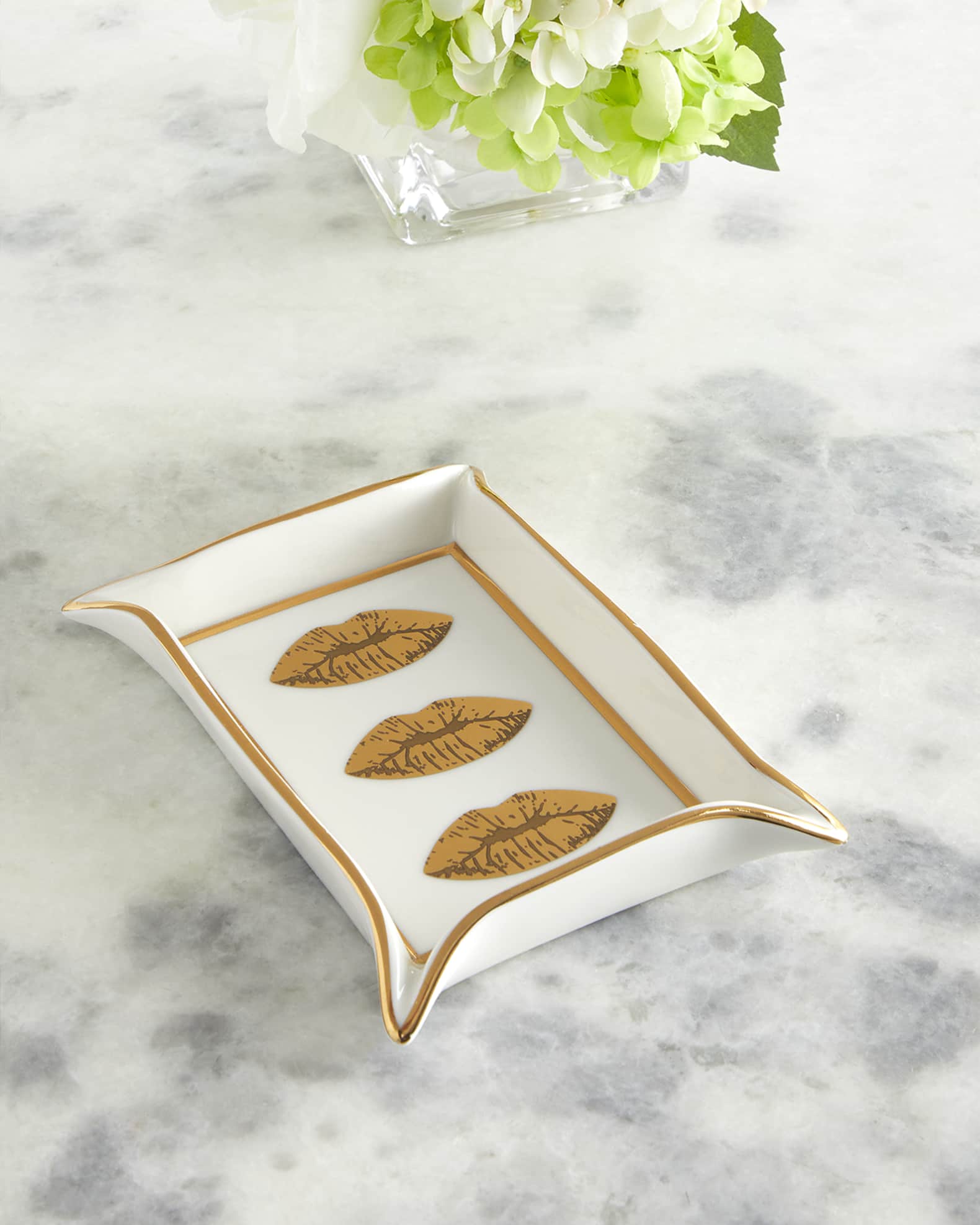 Lips Porcelain Valet Tray 0