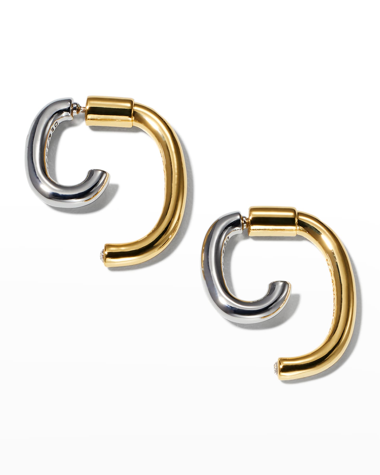 Mini Luna Gold and Silver Earrings 0