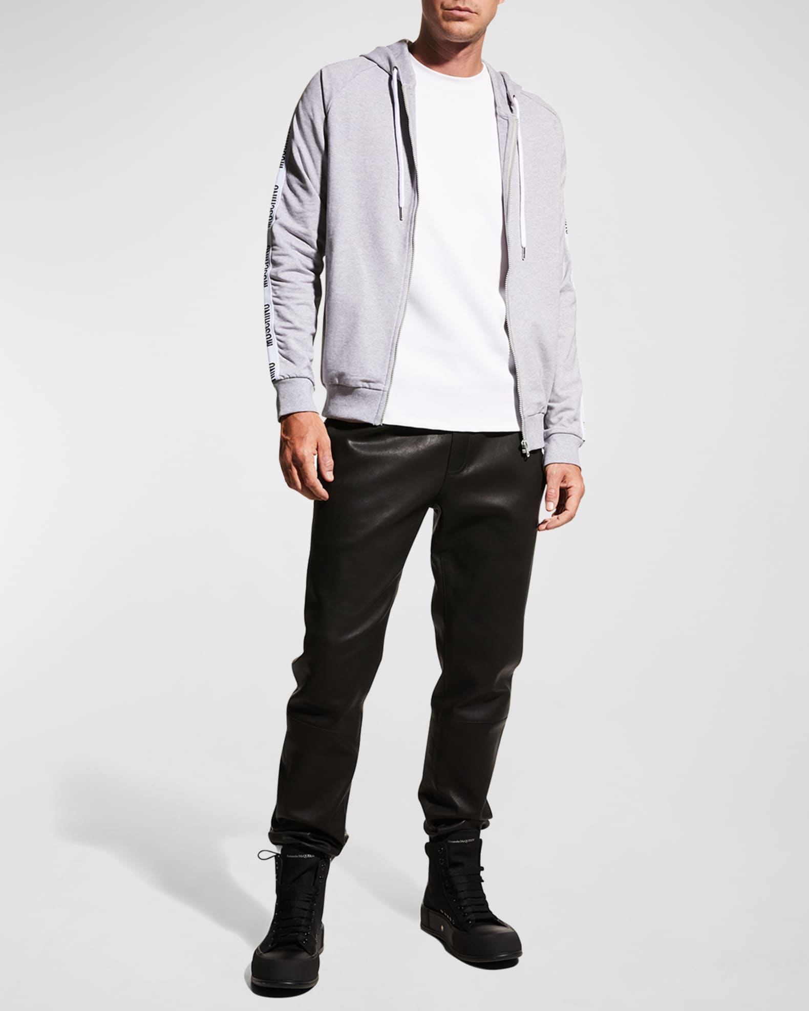 Men's Logo-Tape Zip Hoodie 1