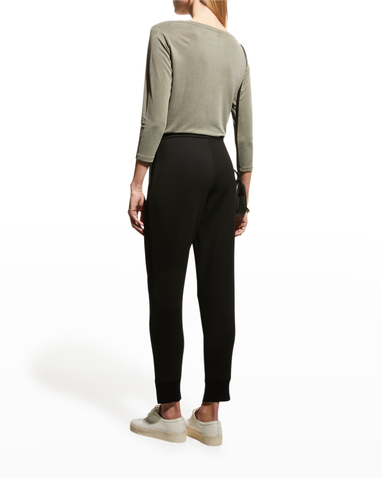 Theory Slouchy Double-Knit Jogger Pants