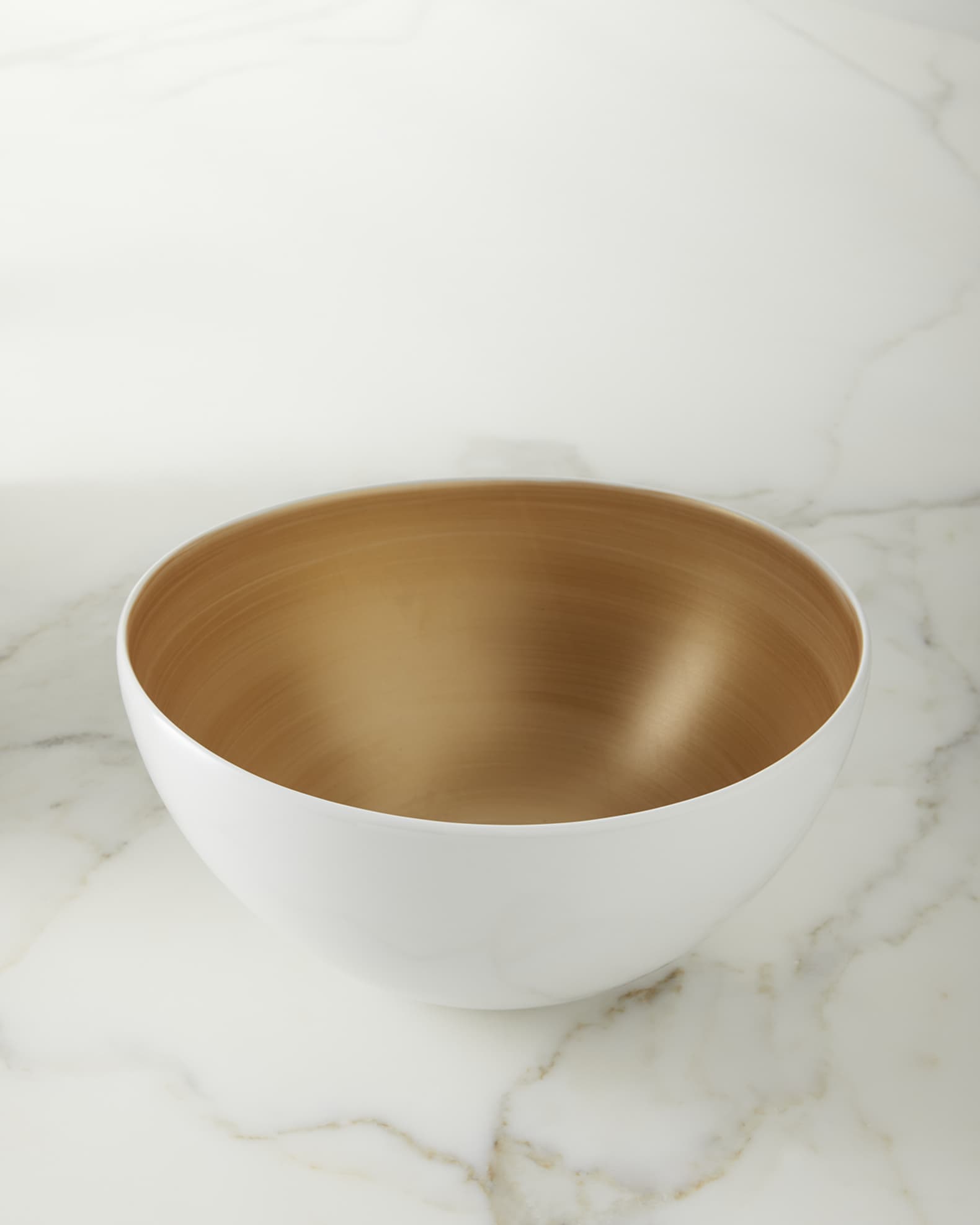Brushstroke Golden Salad Bowl 0
