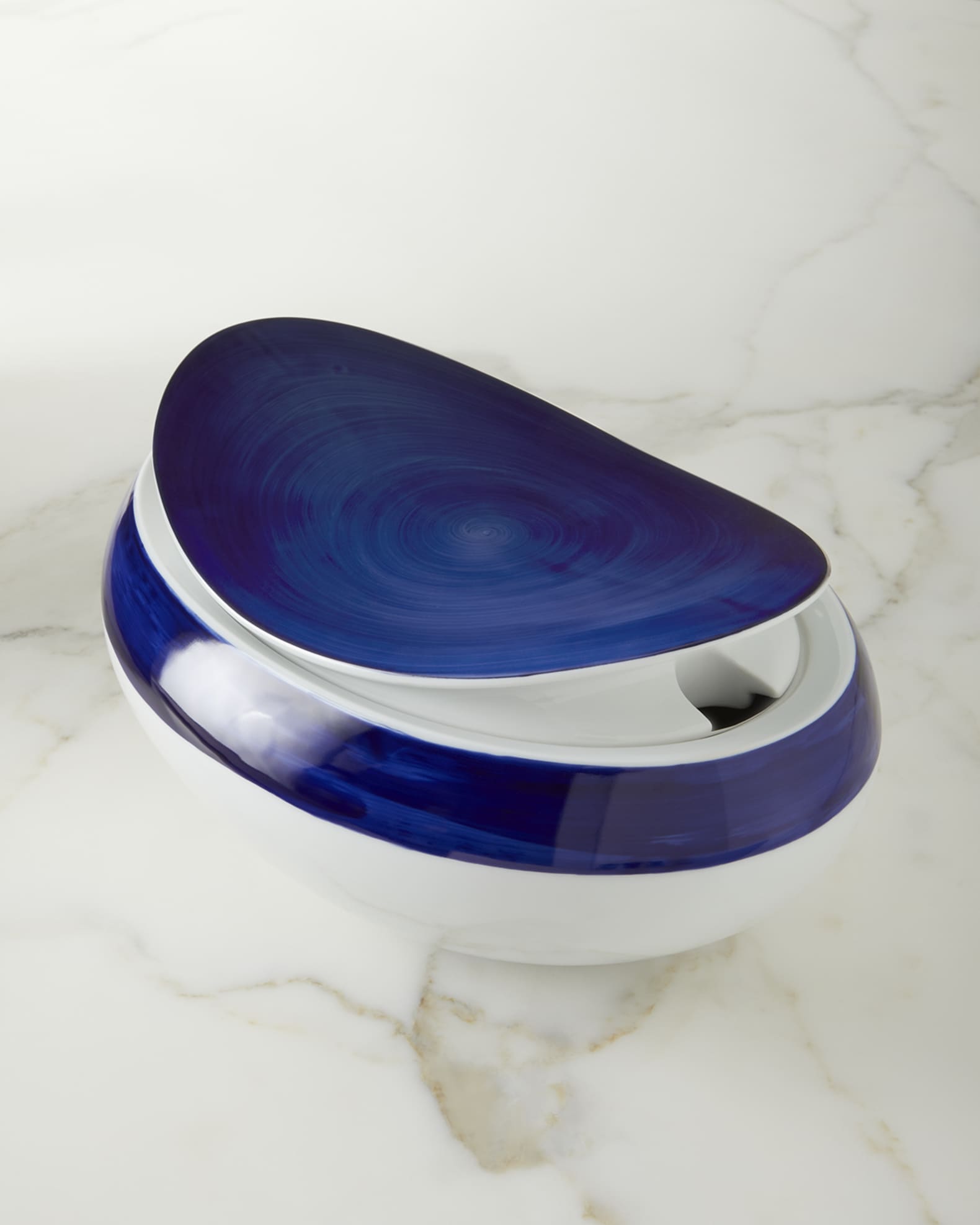 Brushstroke Cobalt Tureen 0