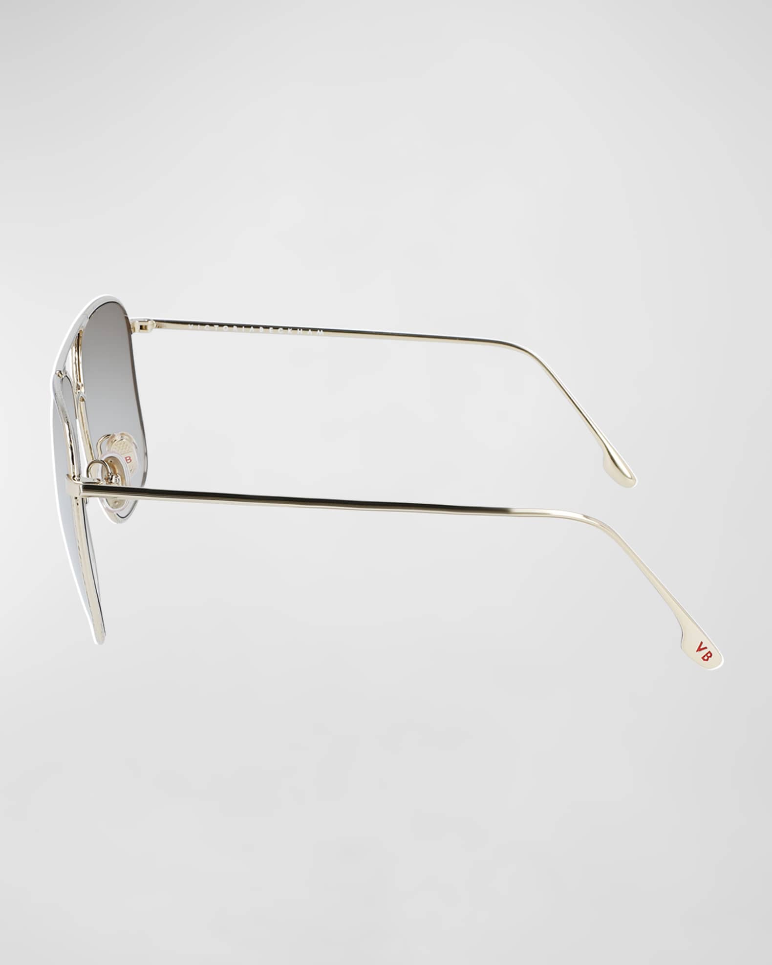 Square Hammered Metal Navigator Sunglasses  1
