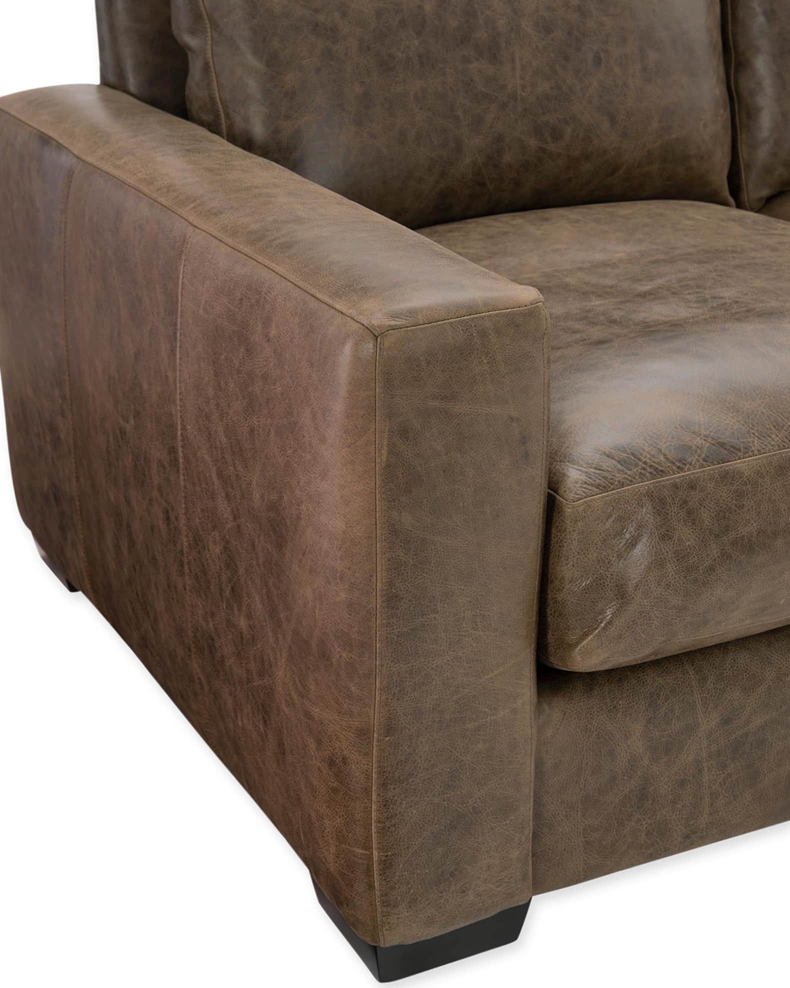 Bernhardt Dawkins 94" Leather Sofa Neiman Marcus