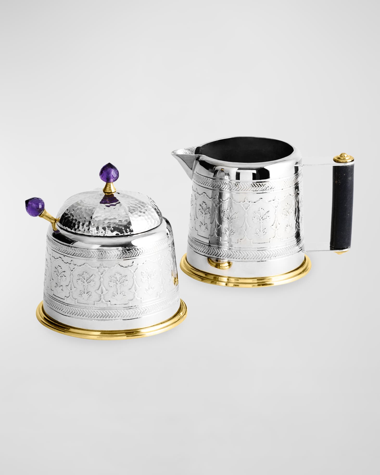 Palace Creamer Sugar Pot with Spoon Set 1