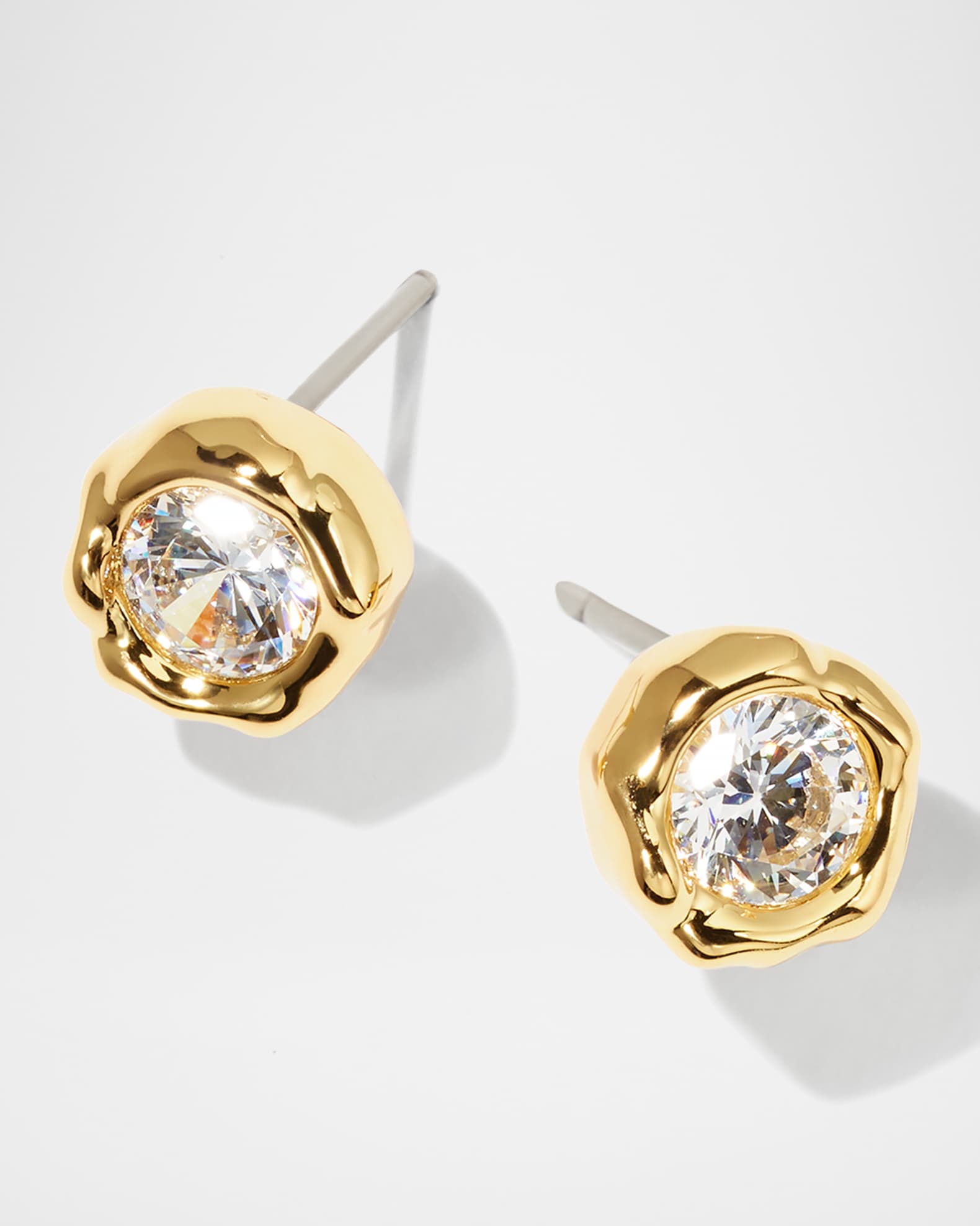 Alexis Bittar Asterales Molten Bezel Stud Earrings Neiman Marcus